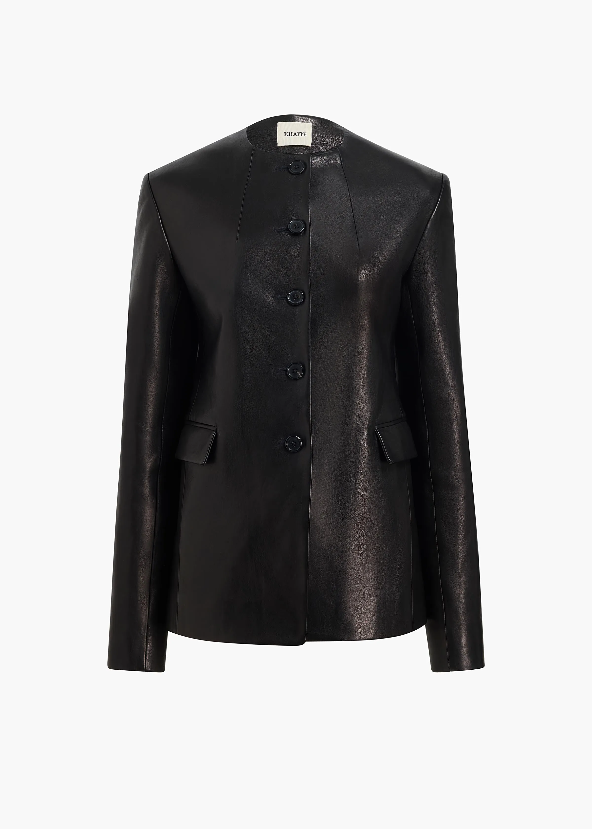 Jameson Jacket in Black Leather sold by KHAITE