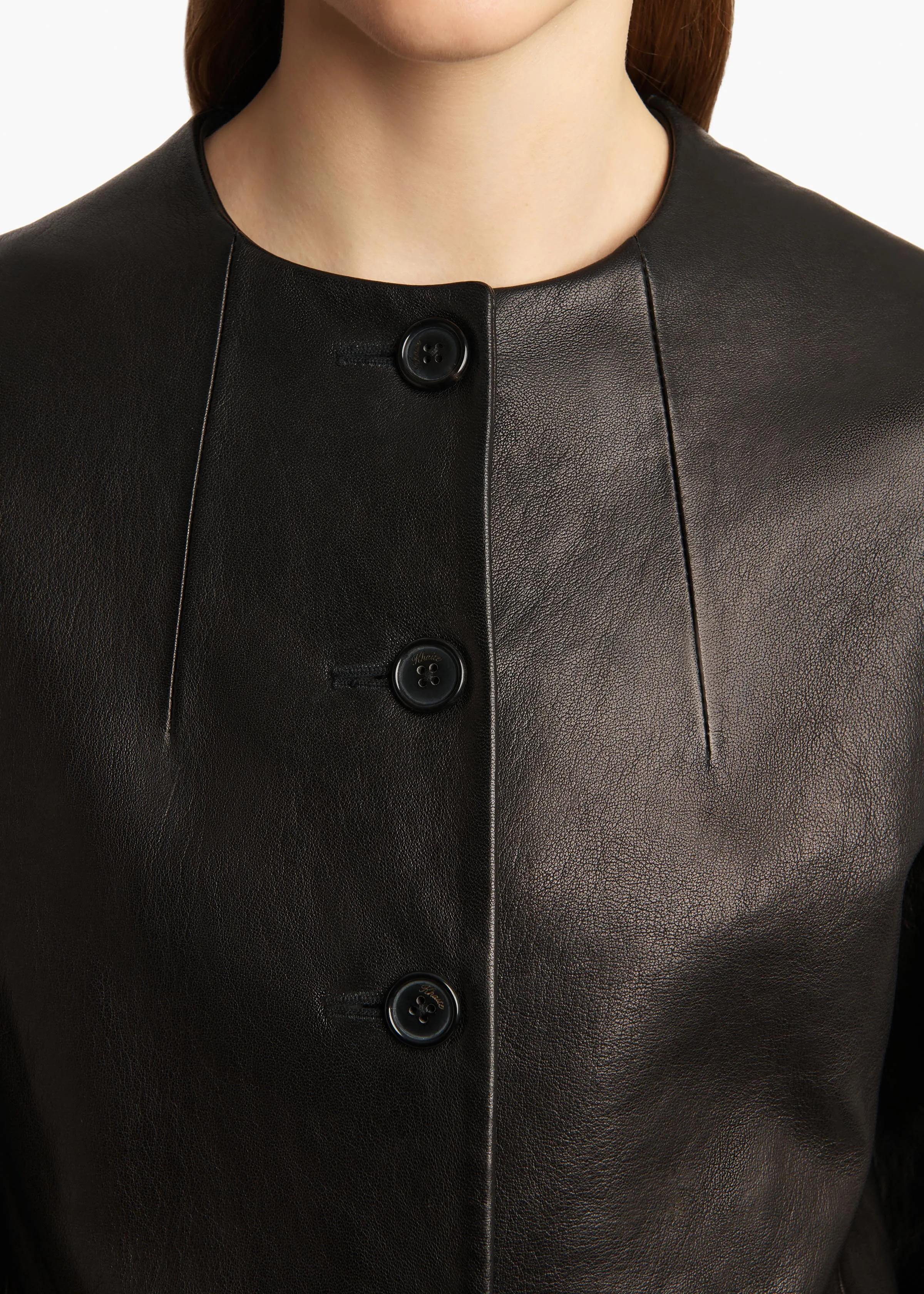 Jameson Jacket in Black Leather sold by KHAITE product image thumbnail 5