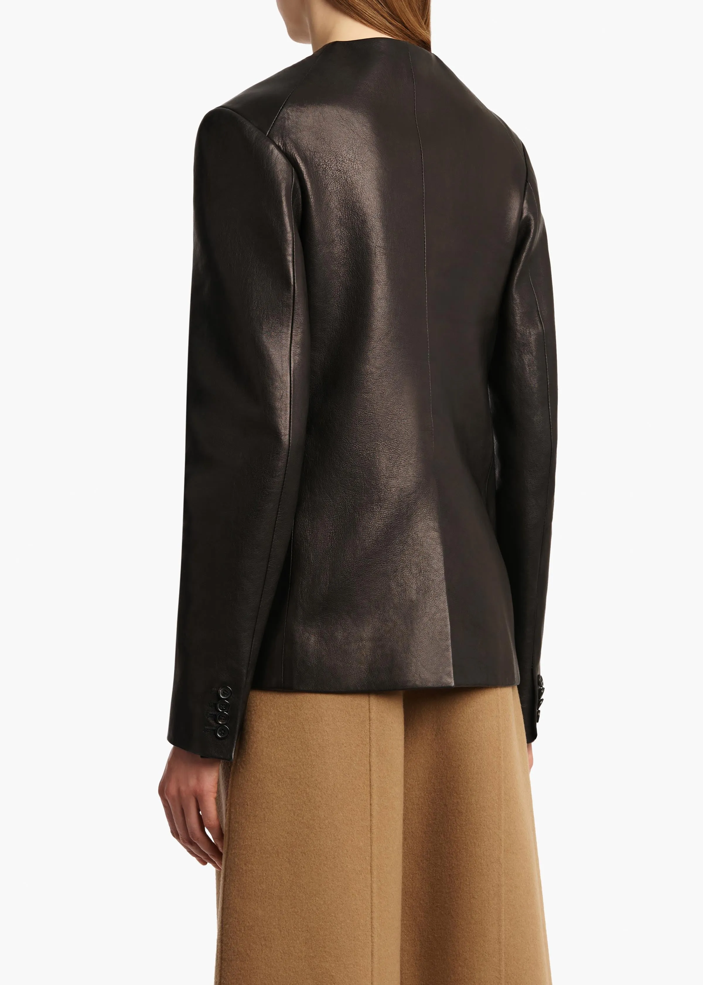 Jameson Jacket in Black Leather sold by KHAITE product image thumbnail 4