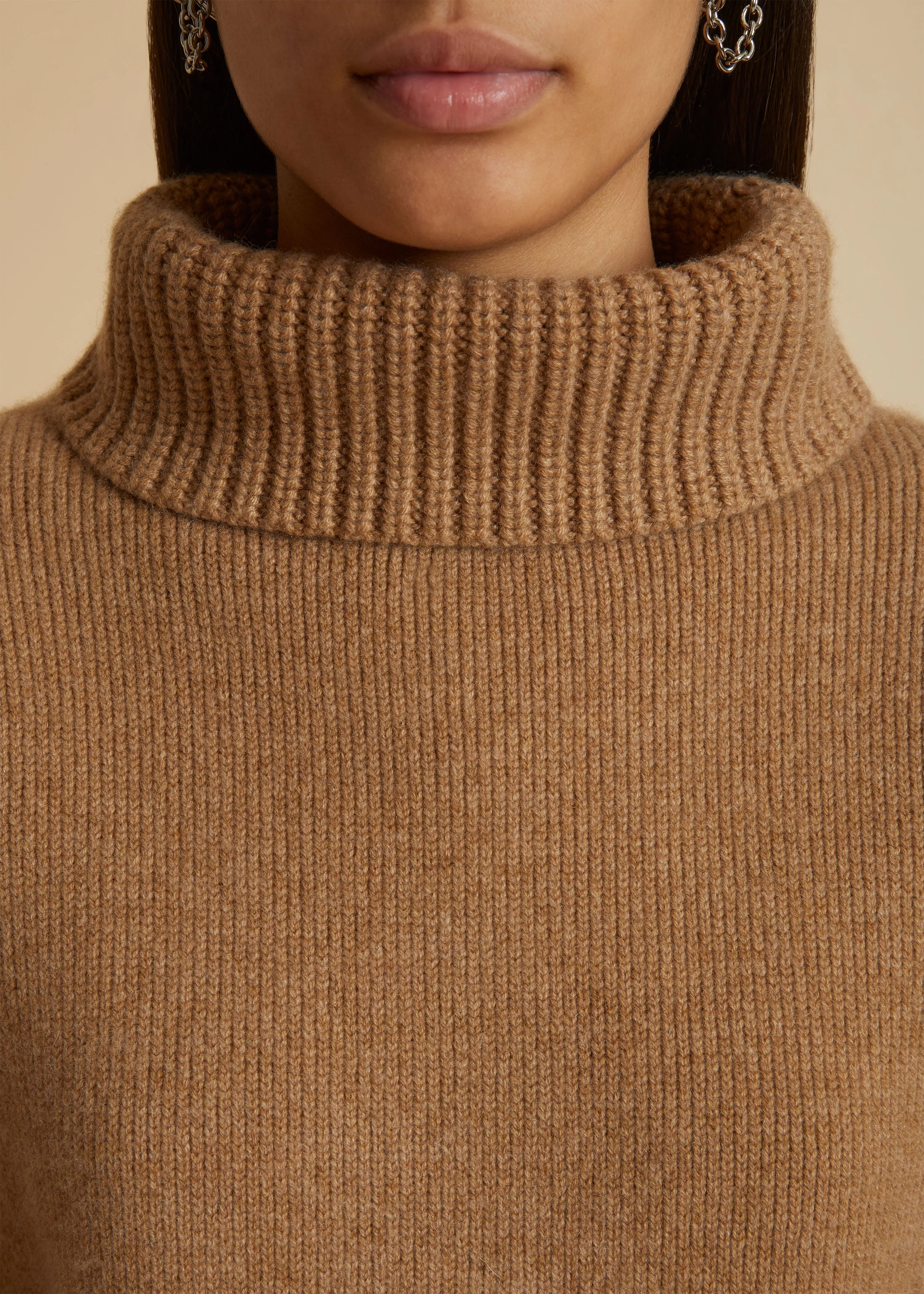 The Jovie Sweater in Camel sold by KHAITE product image thumbnail 3