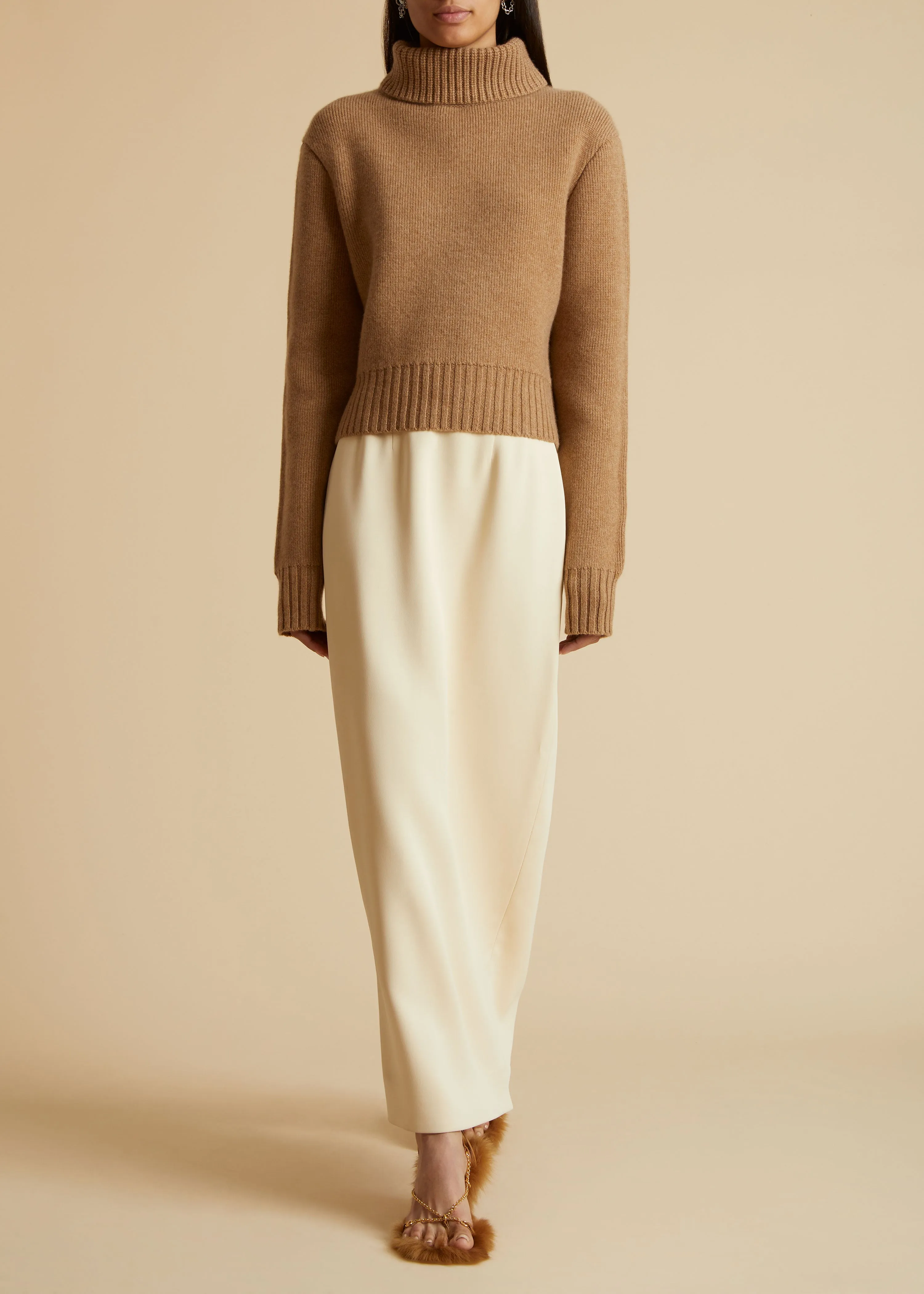 The Jovie Sweater in Camel sold by KHAITE product image thumbnail 2