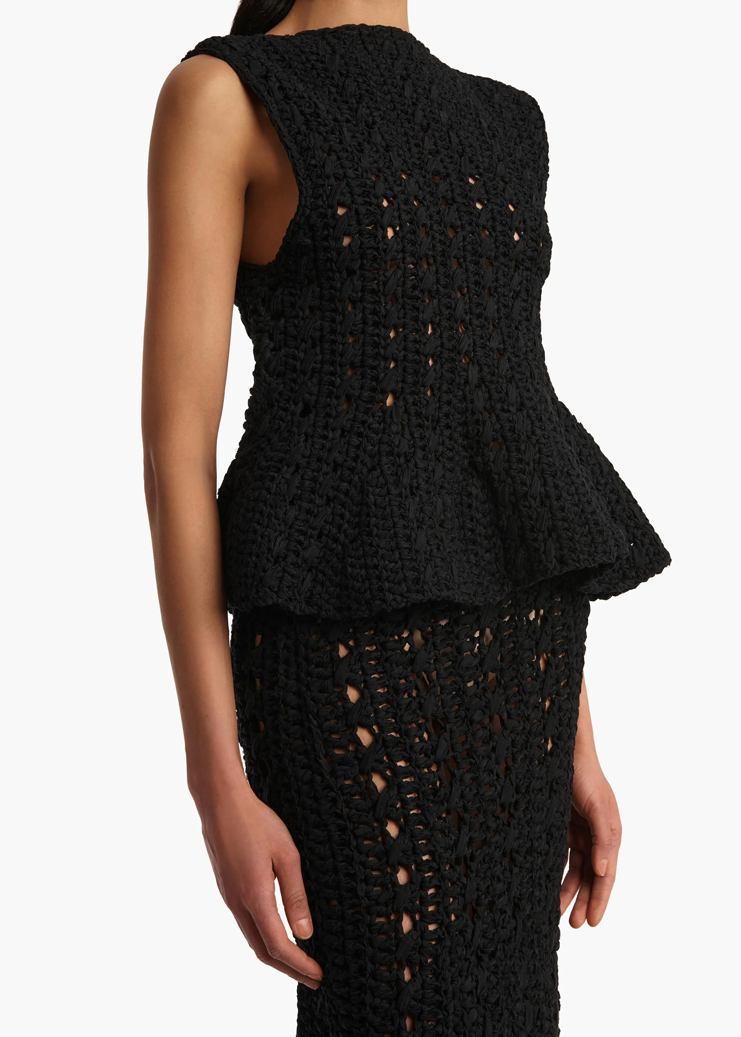 Yuka Top in Black sold by KHAITE product image thumbnail 5