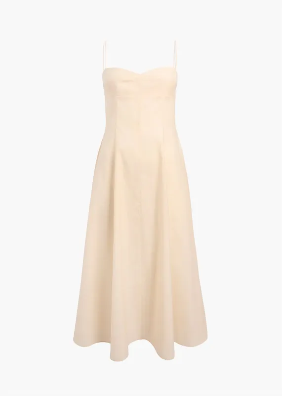 Isabella Dress in Bone sold by KHAITE