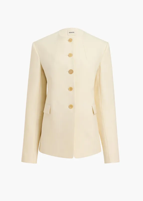 Jameson Jacket in Cream sold by KHAITE