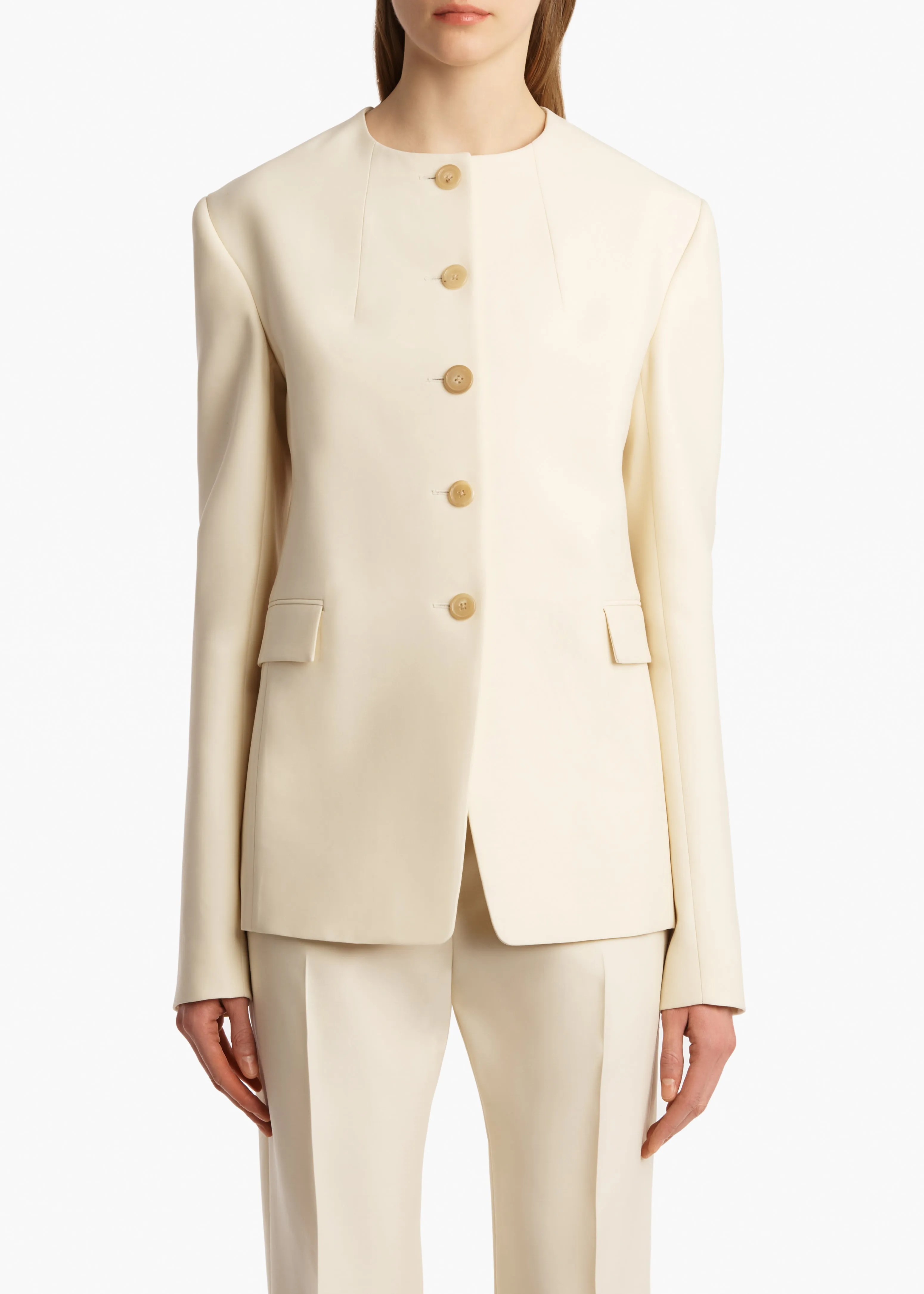 Jameson Jacket in Cream sold by KHAITE product image thumbnail 3