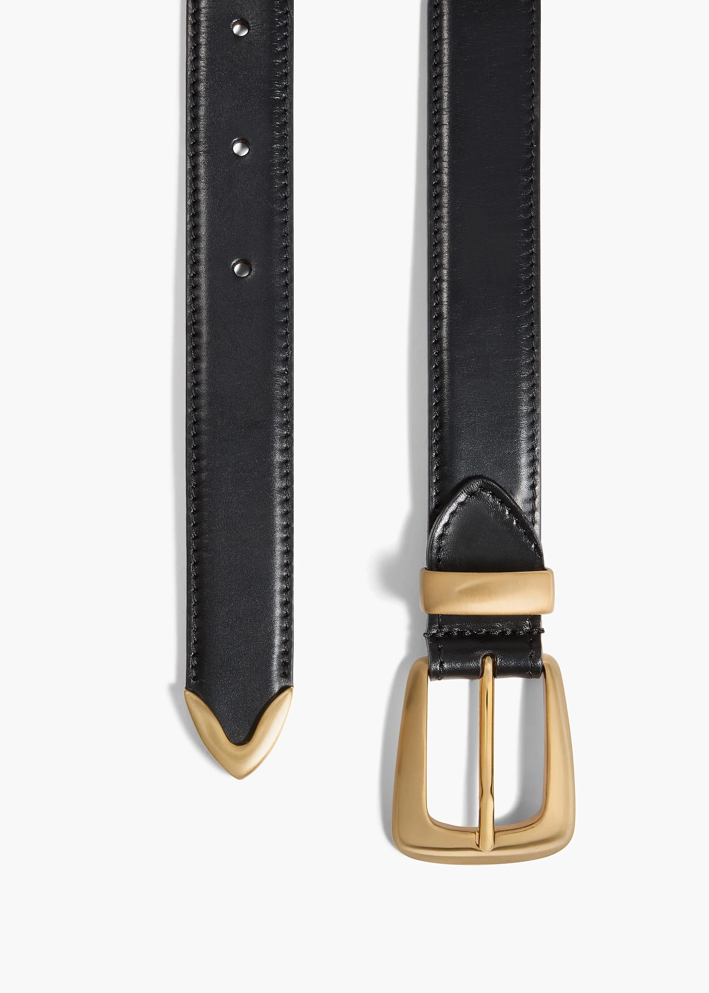 Benny Belt in Black Leather with Gold sold by KHAITE product image thumbnail 2