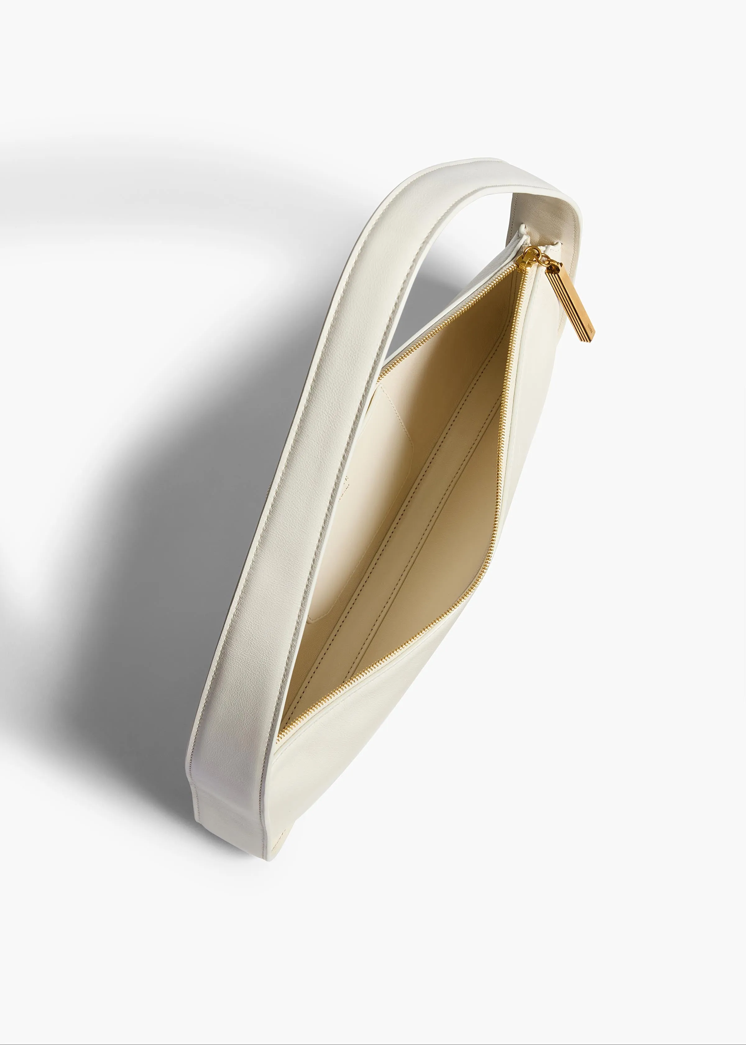 Lori Baguette Bag in Cream Crackle Patent Leather sold by KHAITE product image thumbnail 4