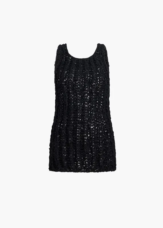 Evita Top in Black sold by KHAITE