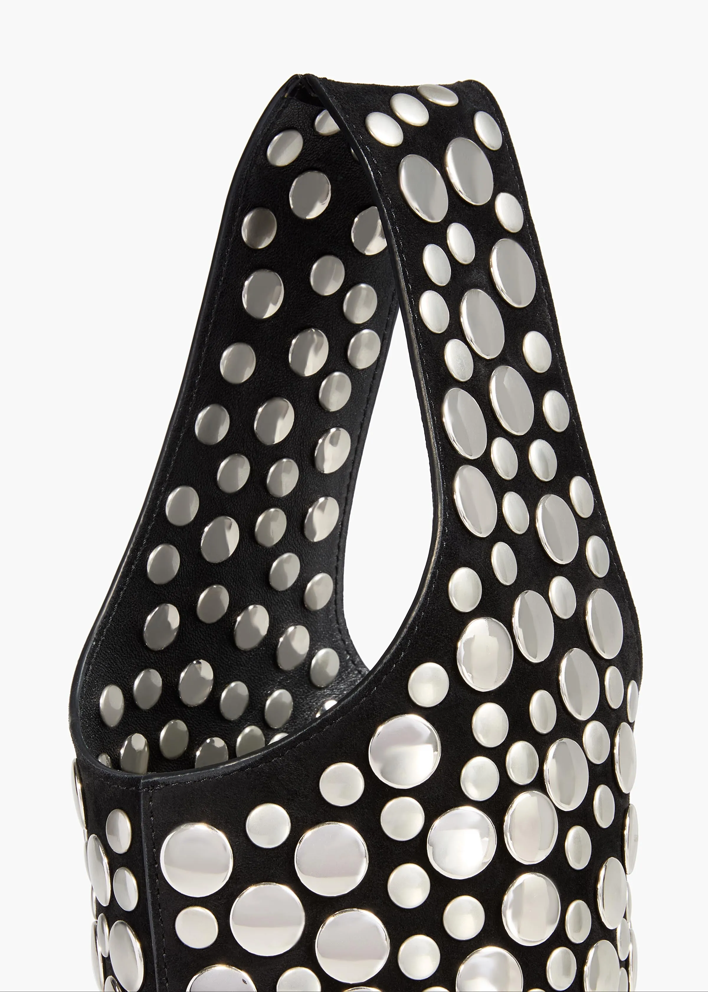 Livia Bag in Black Suede with Silver Studs sold by KHAITE product image thumbnail 3