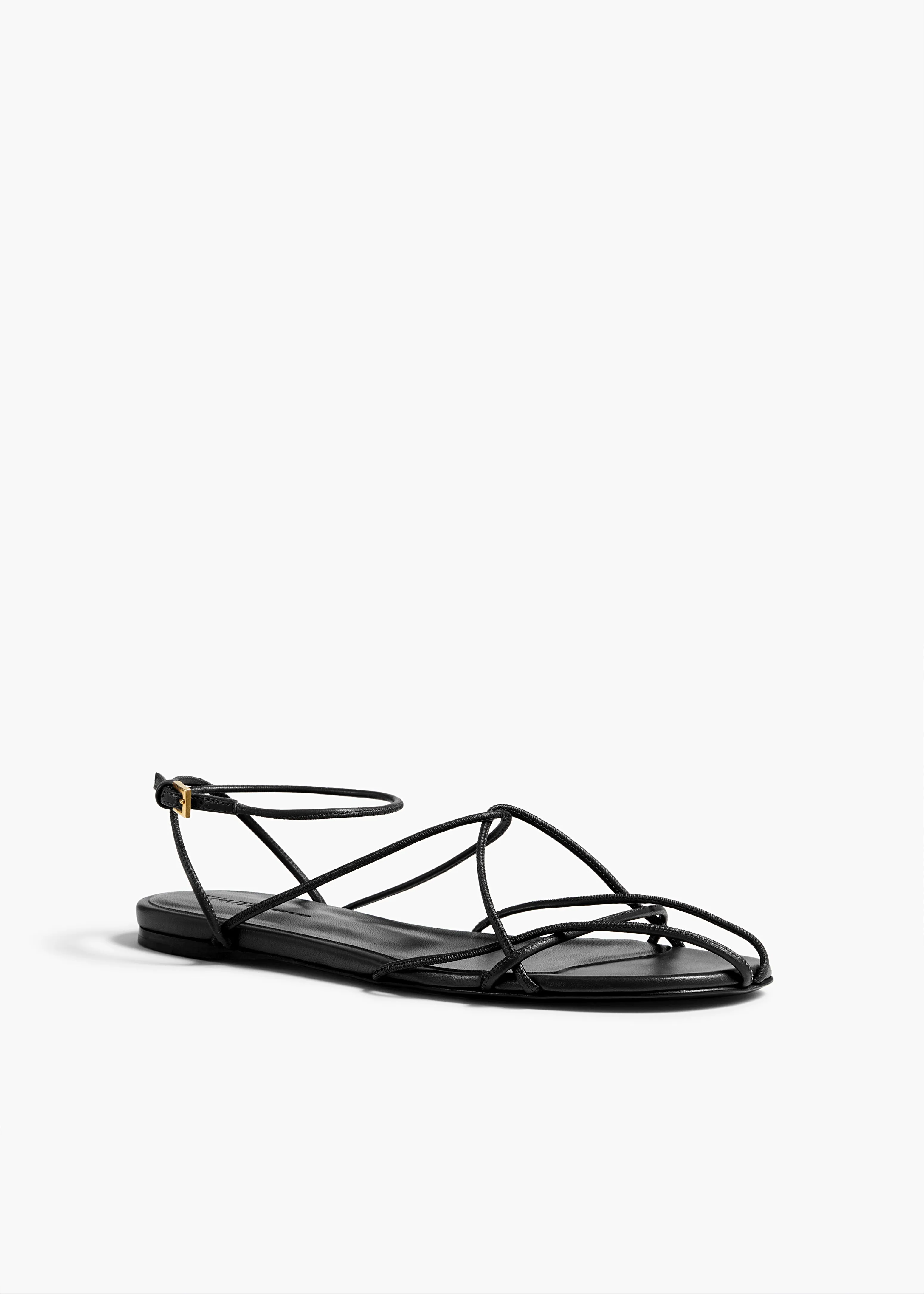 Loulou Flat Sandal in Black Leather sold by KHAITE product image thumbnail 2