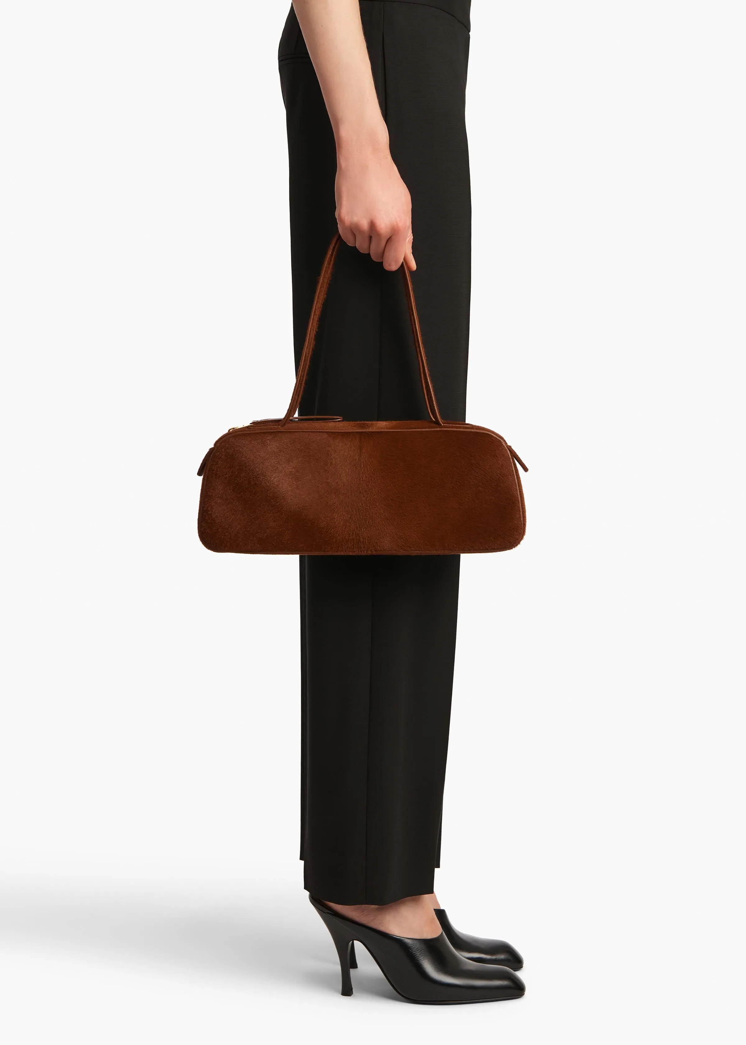 Simona Shoulder Bag in Rust Haircalf sold by KHAITE product image thumbnail 5