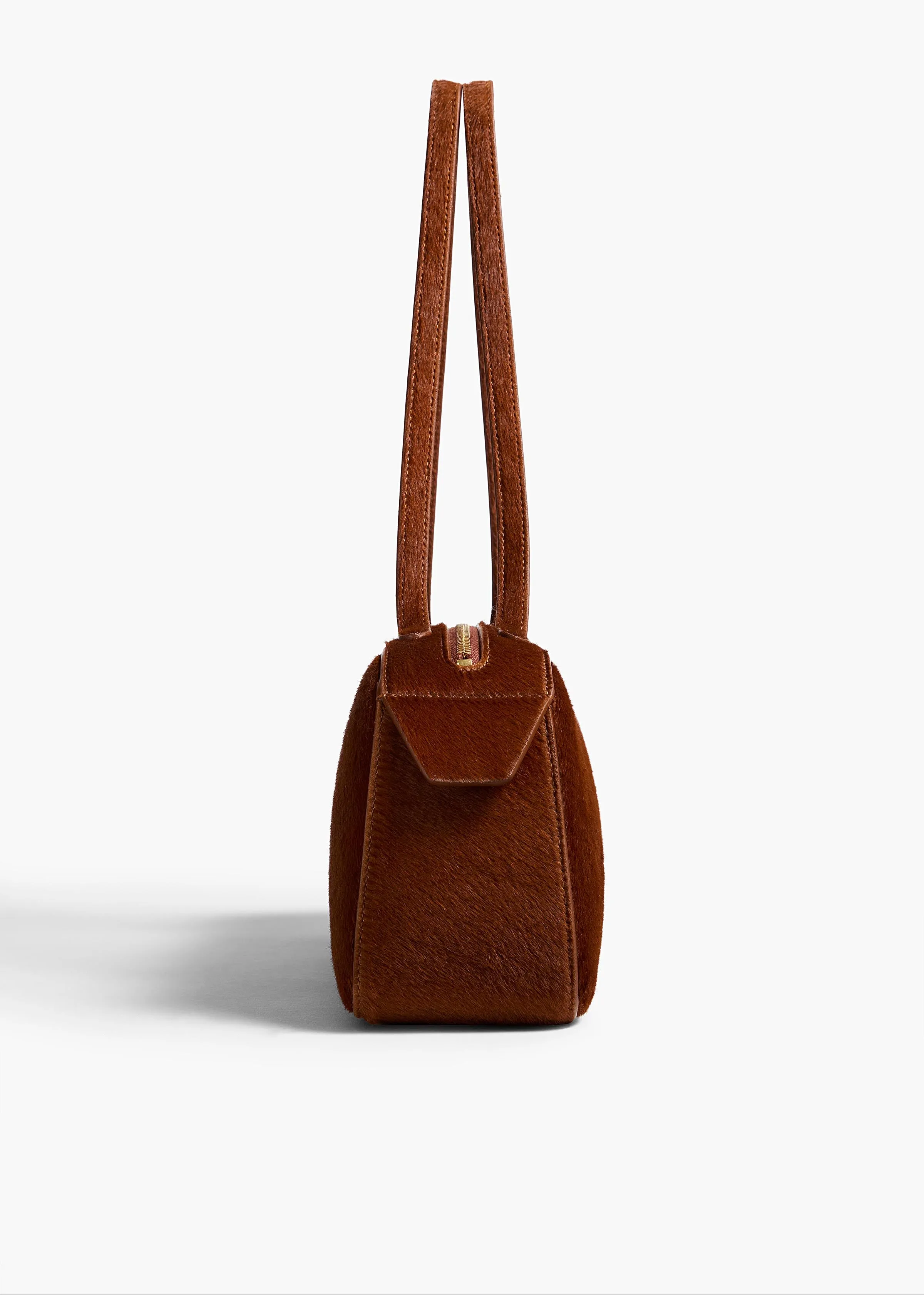 Simona Shoulder Bag in Rust Haircalf sold by KHAITE product image thumbnail 3