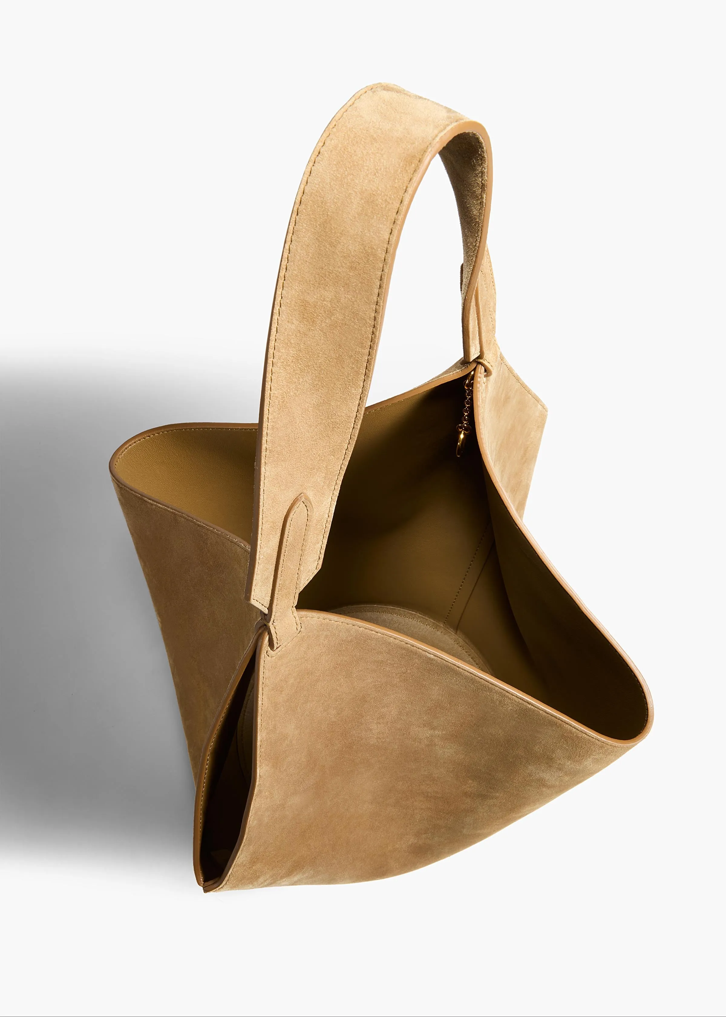 Small Lotus Tote in Mud Suede sold by KHAITE product image thumbnail 3