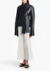 Edith Jacket in Dark Navy Leather sold by KHAITE