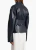 Edith Jacket in Dark Navy Leather sold by KHAITE