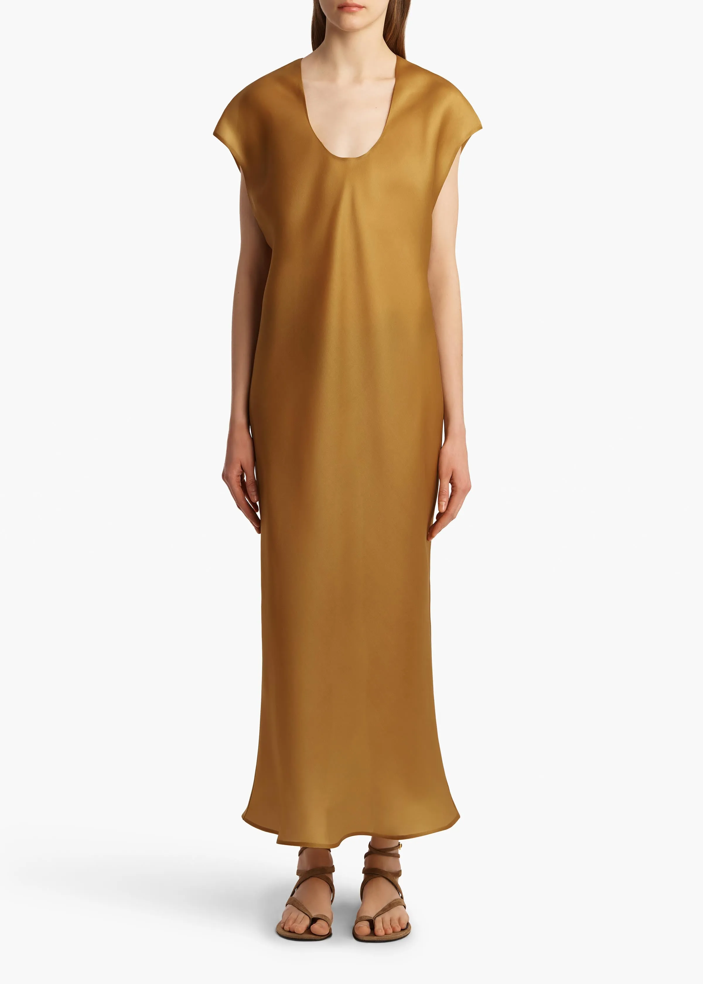 Darby Dress in Dijon sold by KHAITE product image thumbnail 3
