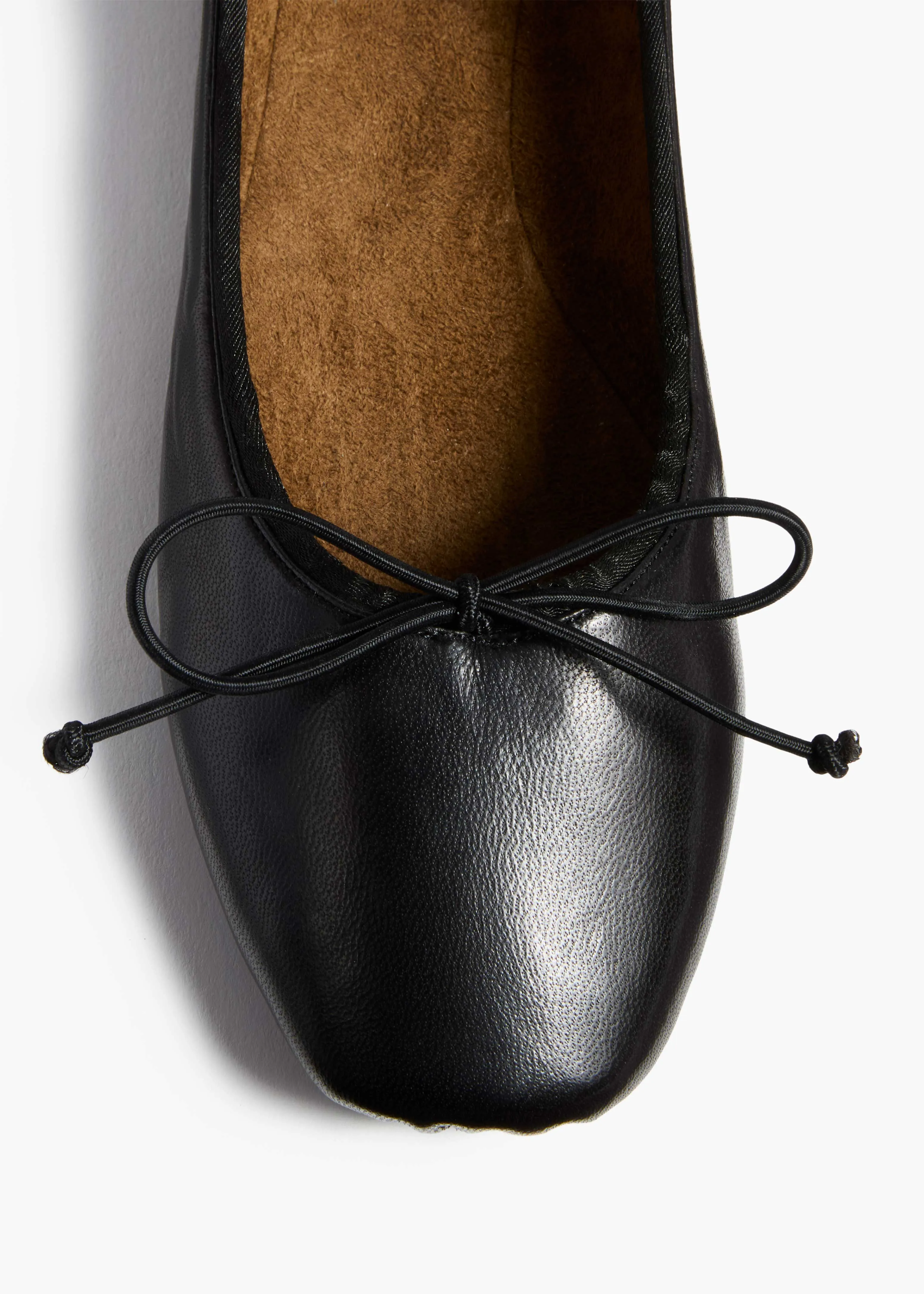 Charlotte Ballerina Flat in Black Leather sold by KHAITE product image thumbnail 4
