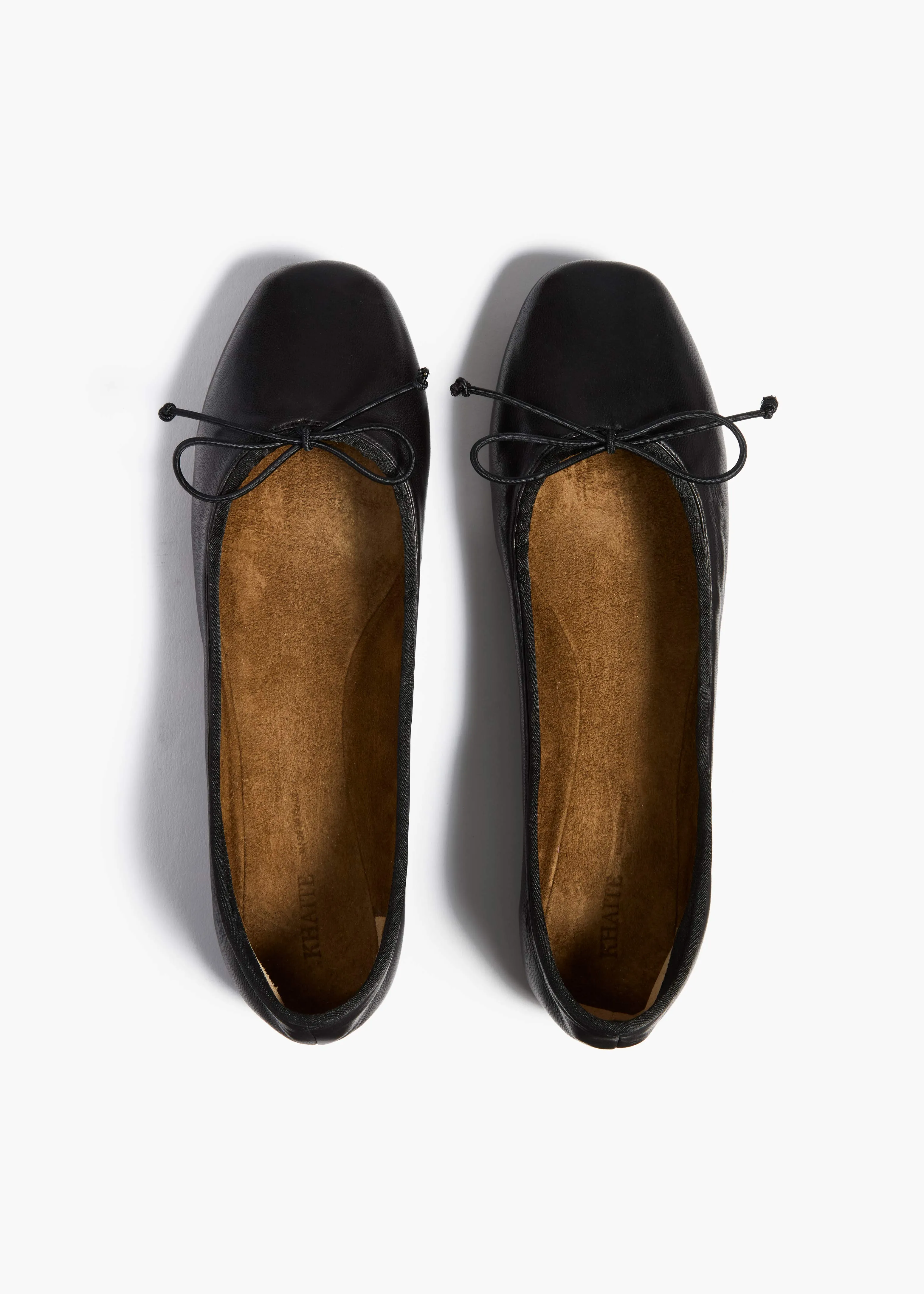 Charlotte Ballerina Flat in Black Leather sold by KHAITE product image thumbnail 3
