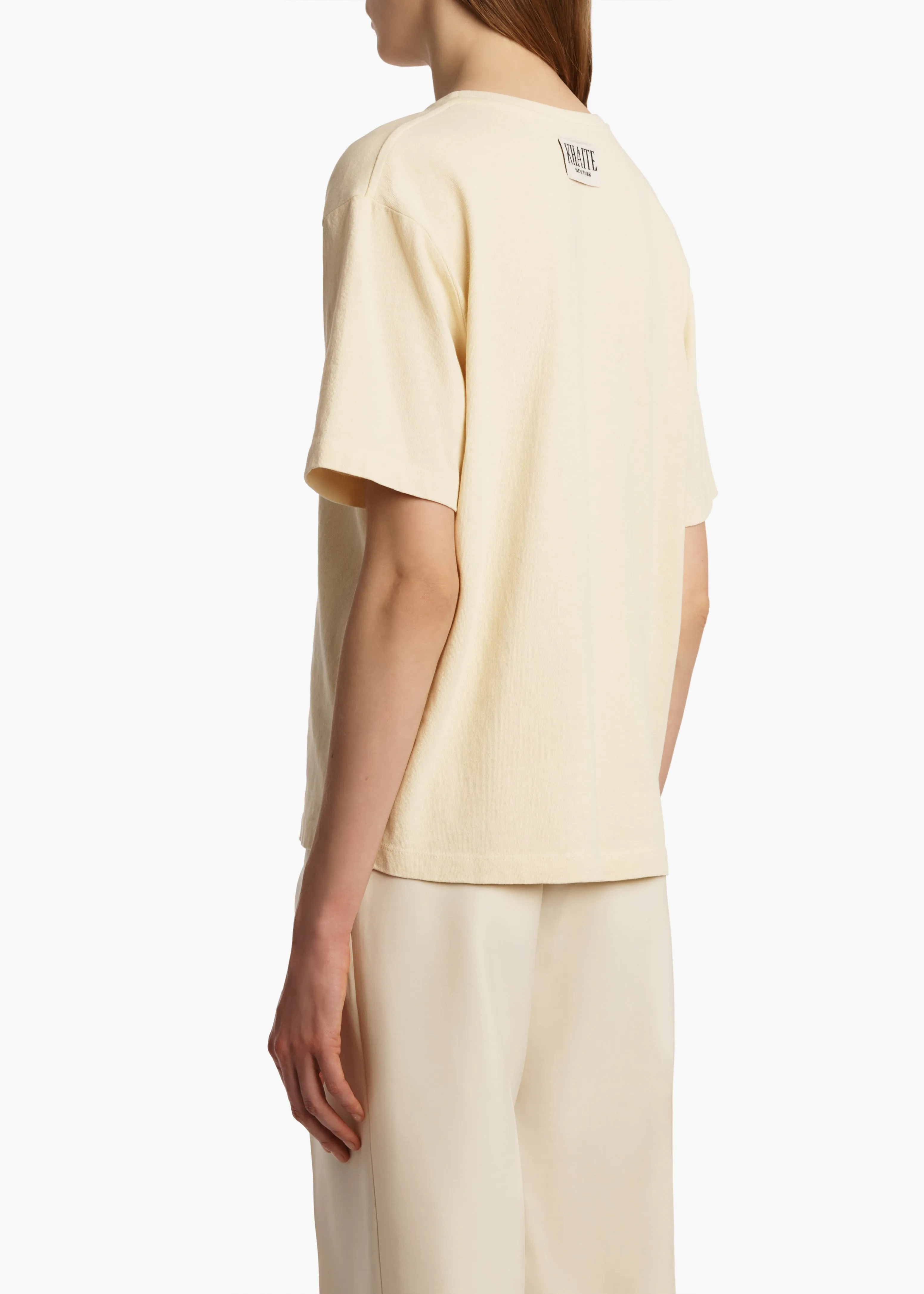 Mae T-Shirt in Custard sold by KHAITE product image thumbnail 4