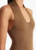 Toto Bodysuit in Carob sold by KHAITE