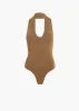 Toto Bodysuit in Carob sold by KHAITE