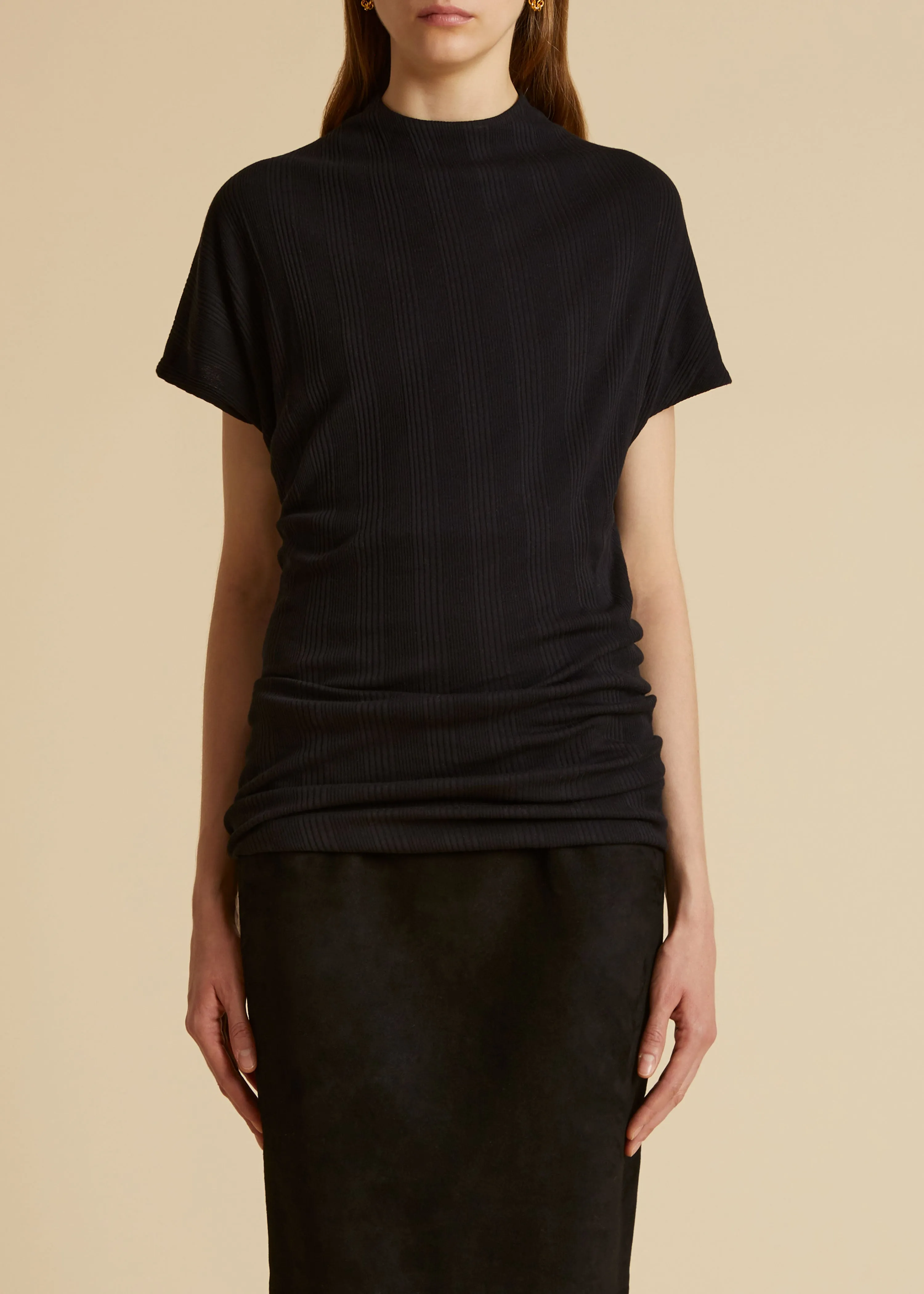 The Helene Top in Black sold by KHAITE product image thumbnail 2