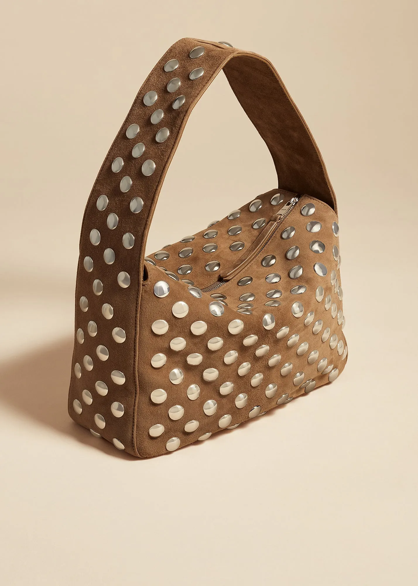 Elena Bag in Mud Suede with Studs sold by KHAITE product image thumbnail 4