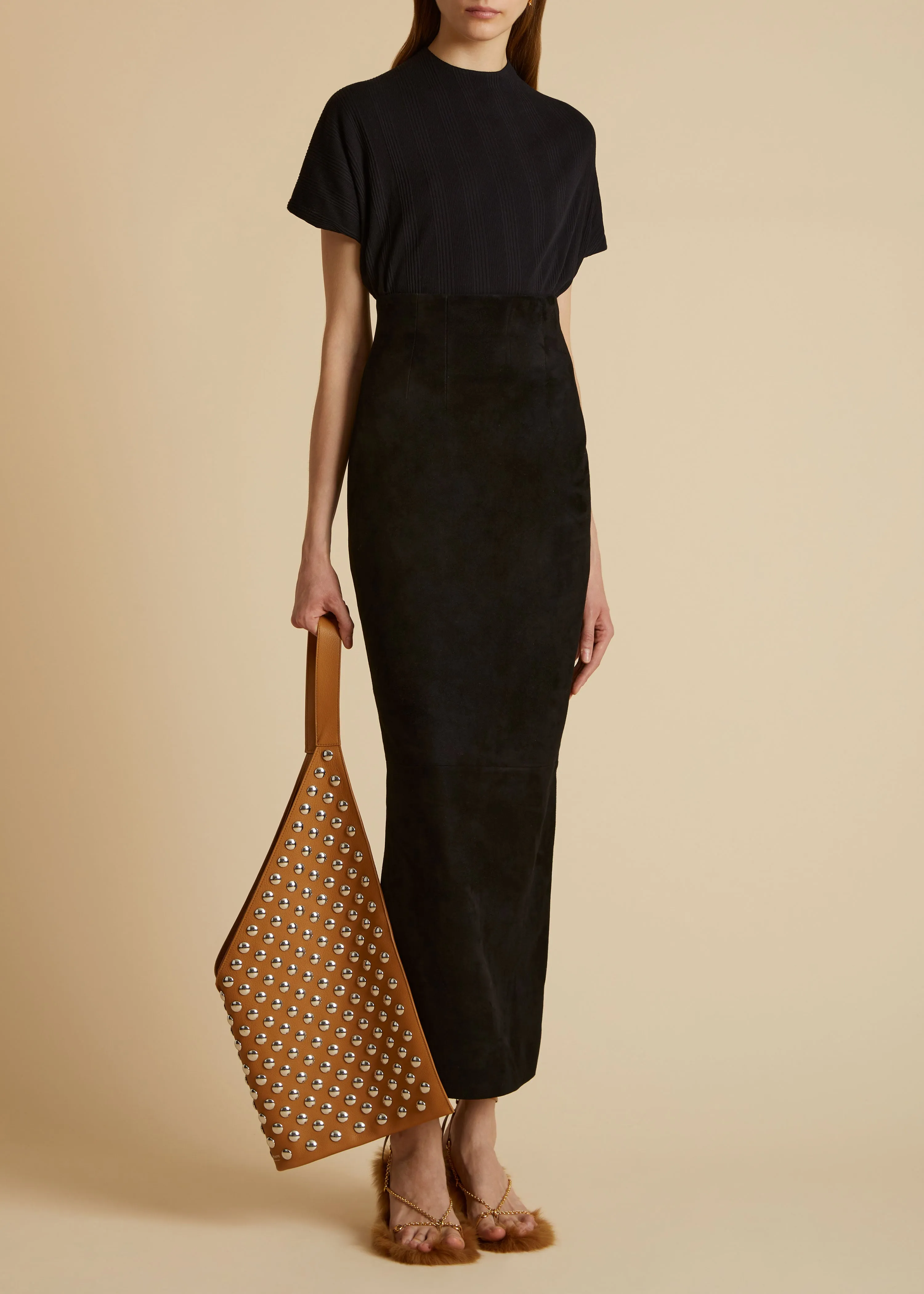 The Helene Top in Black sold by KHAITE