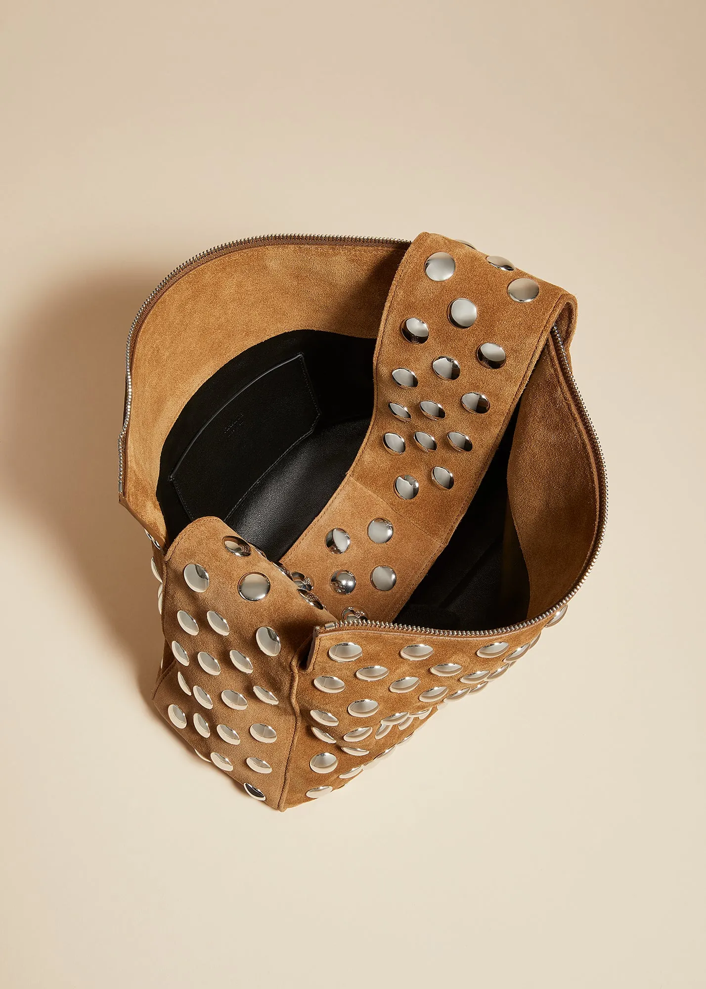 Elena Bag in Mud Suede with Studs sold by KHAITE product image thumbnail 5