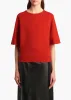 Warren Top in Fire Red sold by KHAITE