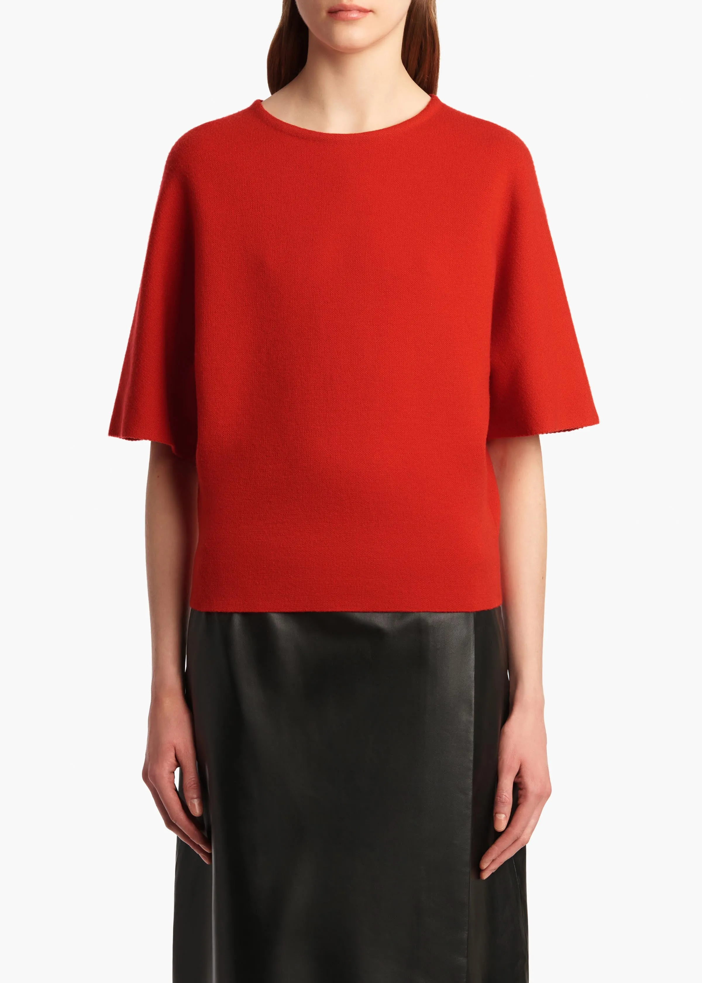 Warren Top in Fire Red sold by KHAITE product image thumbnail 3