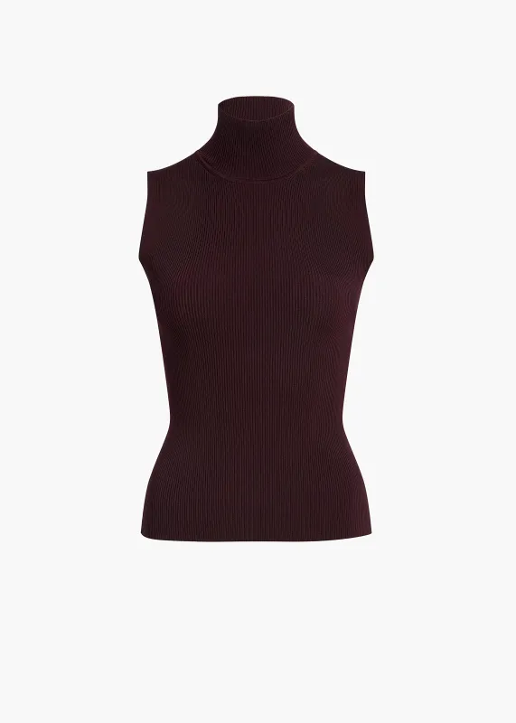 Benita Top in Almandine sold by KHAITE