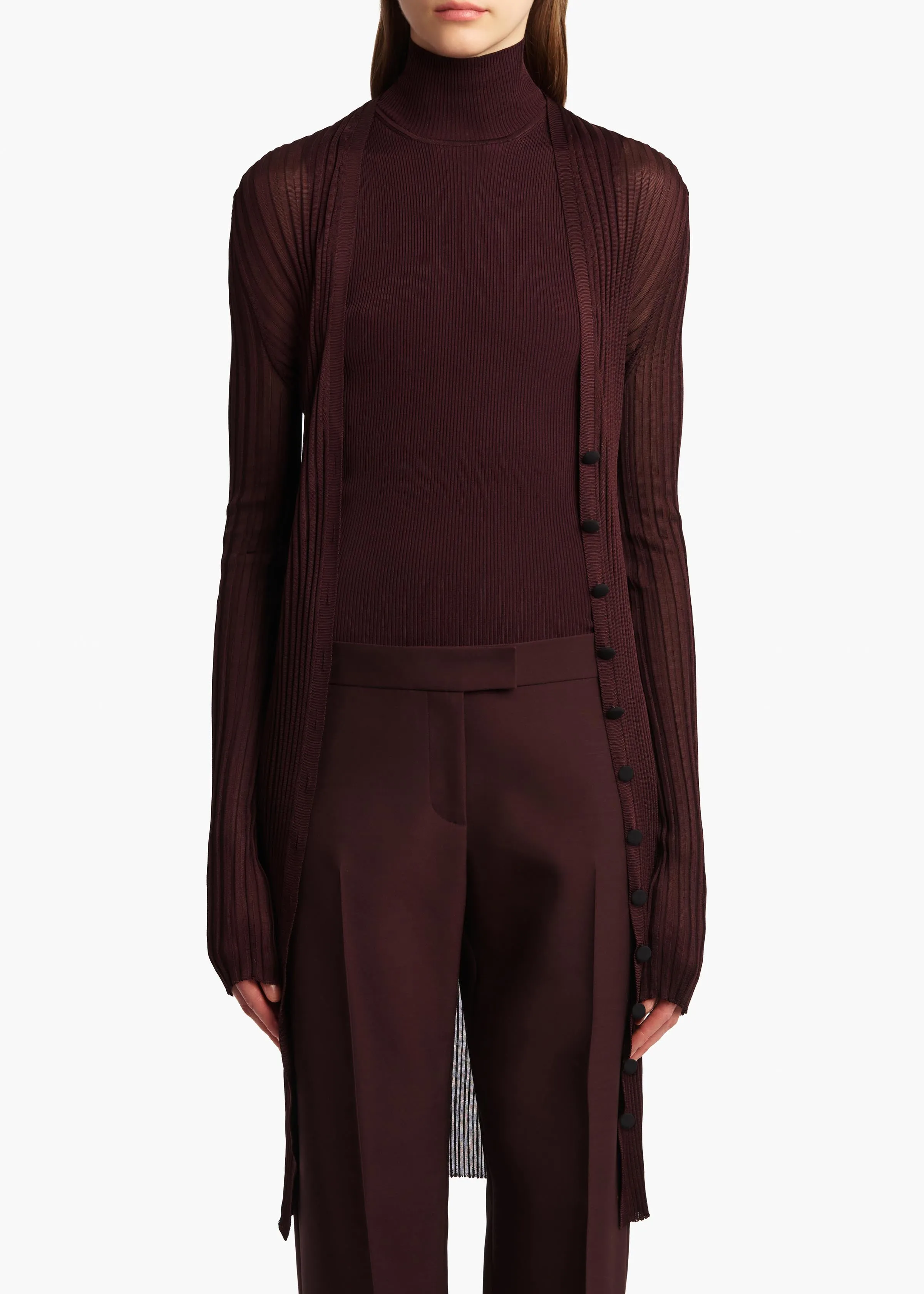 Ramon Cardigan in Almandine sold by KHAITE product image thumbnail 3