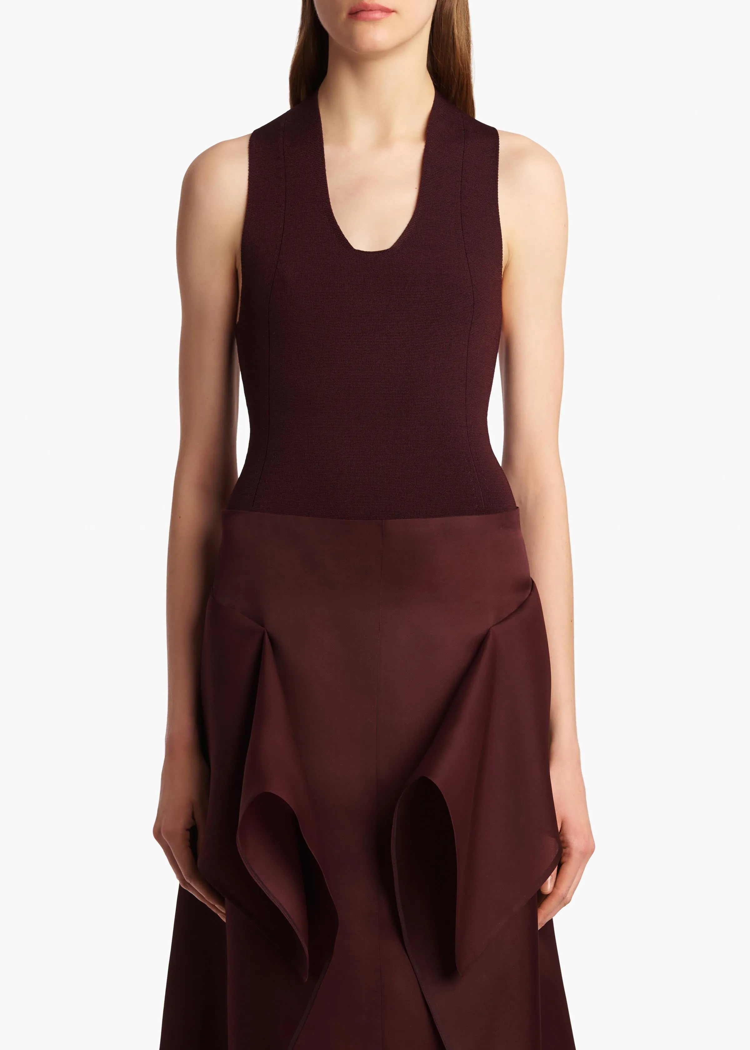 Toto Bodysuit in Almandine sold by KHAITE product image thumbnail 3