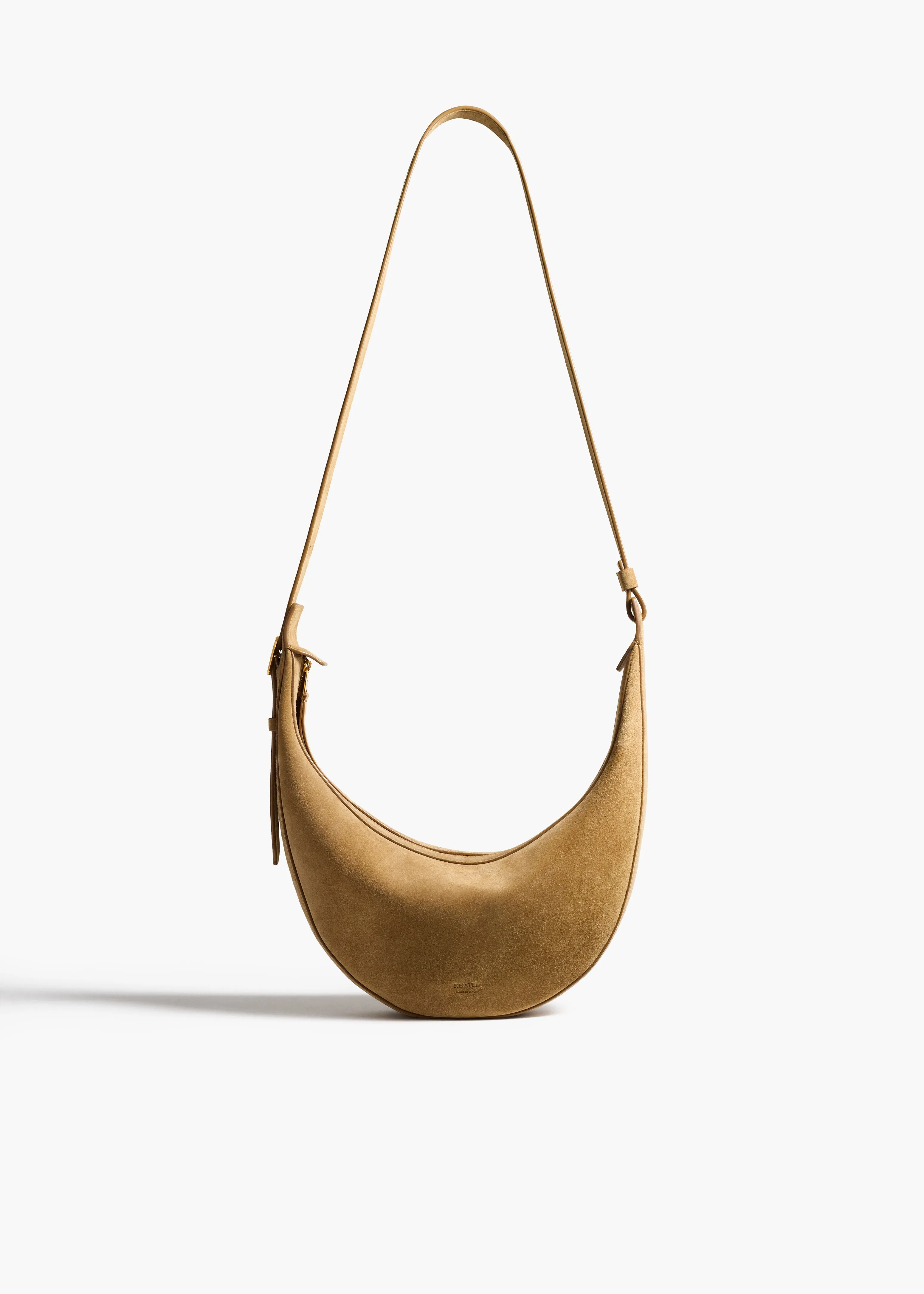 Small Augustina Crossbody Bag in Mud Suede sold by KHAITE product image thumbnail 2