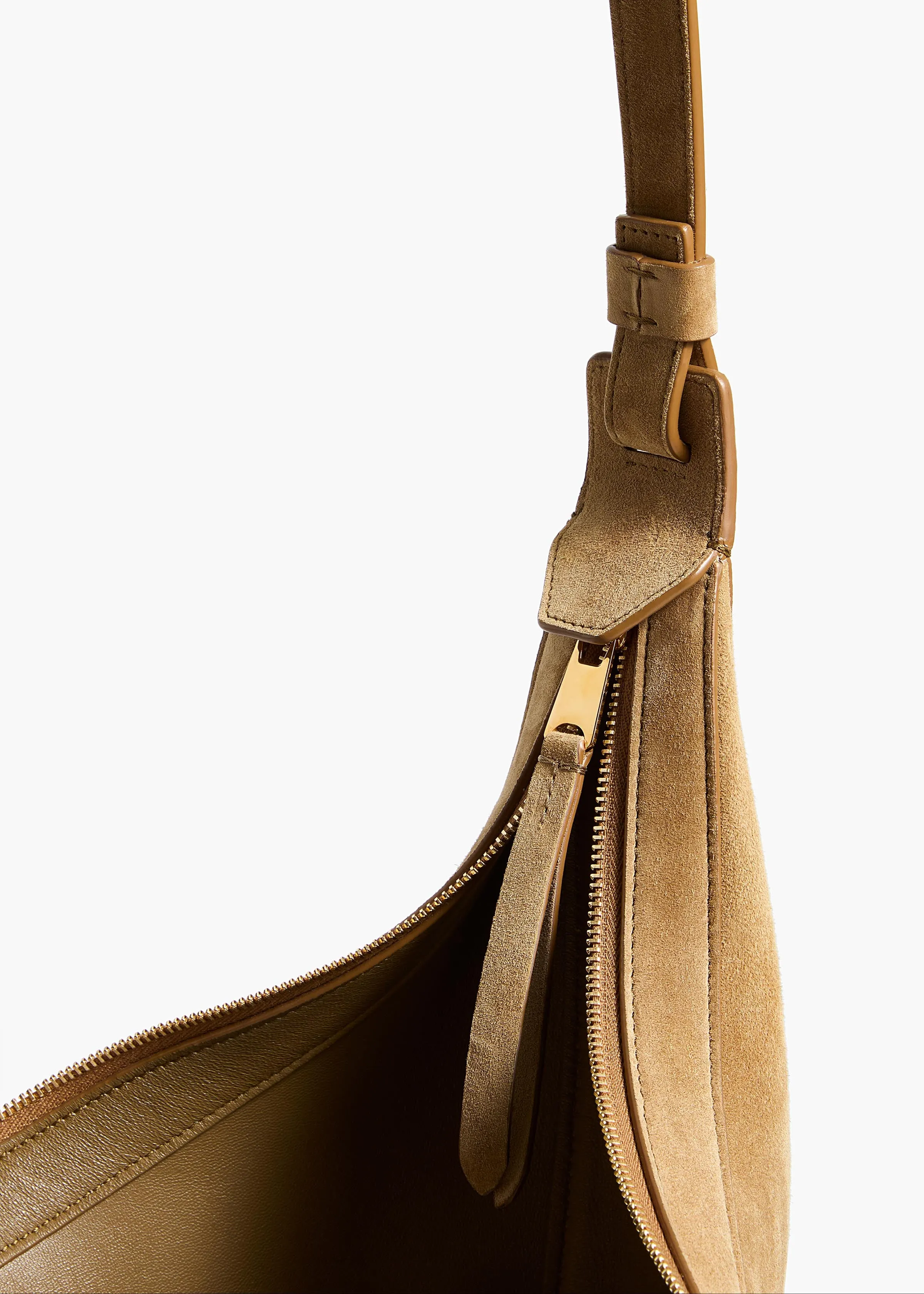 Small Augustina Crossbody Bag in Mud Suede sold by KHAITE product image thumbnail 4