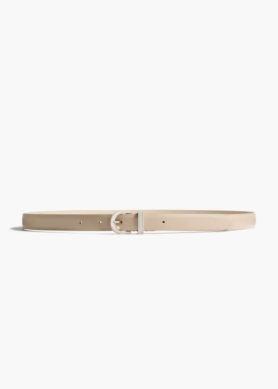 Luna Belt in Dark Ivory Leather with Silver sold by KHAITE