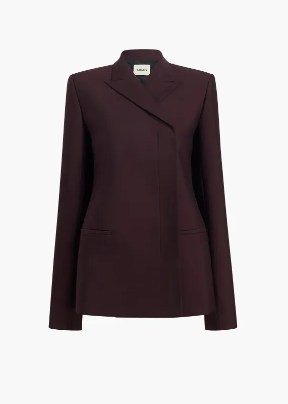Silvannah Jacket in Almandine sold by KHAITE