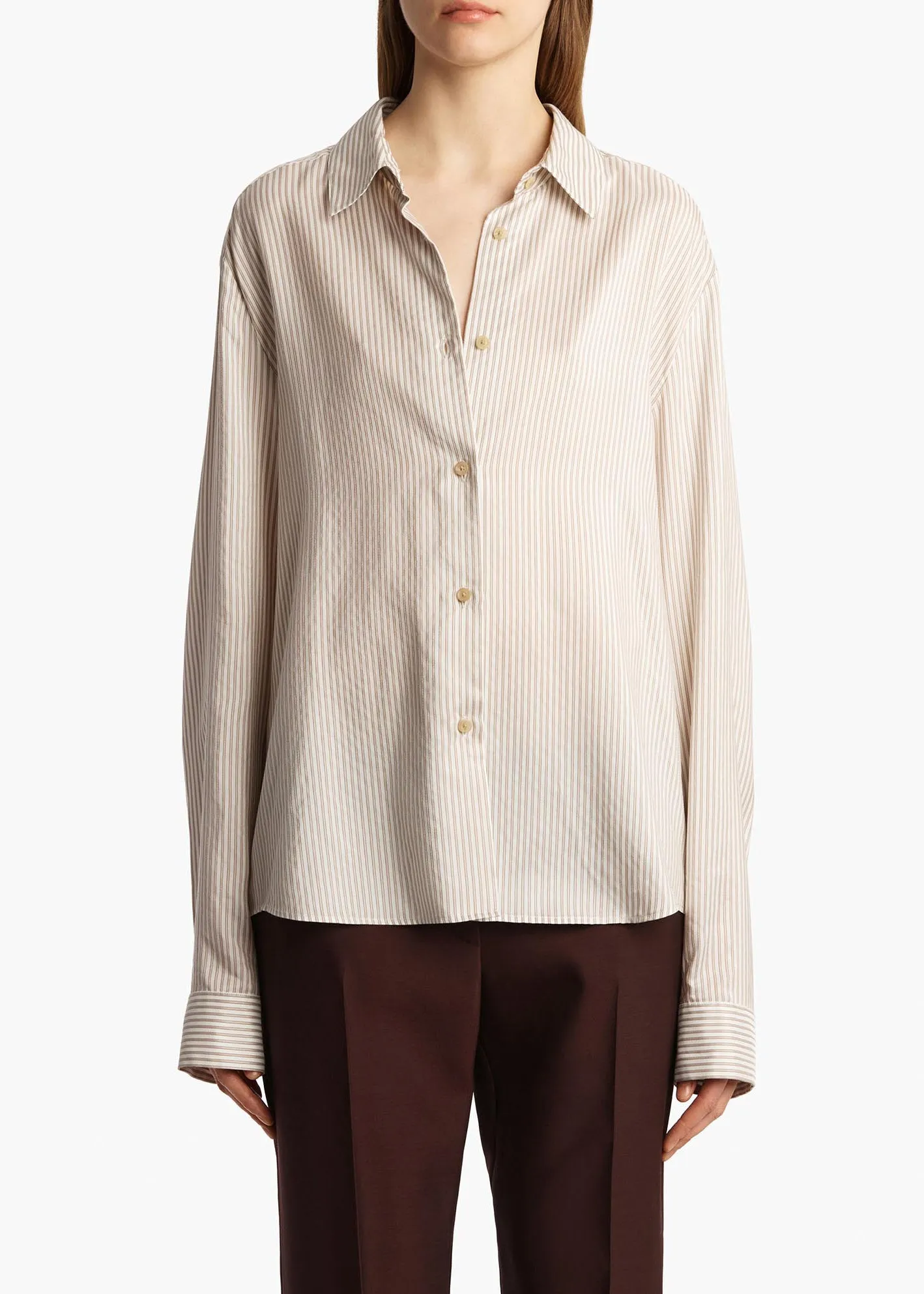 Argo Top in Khaki sold by KHAITE product image thumbnail 3