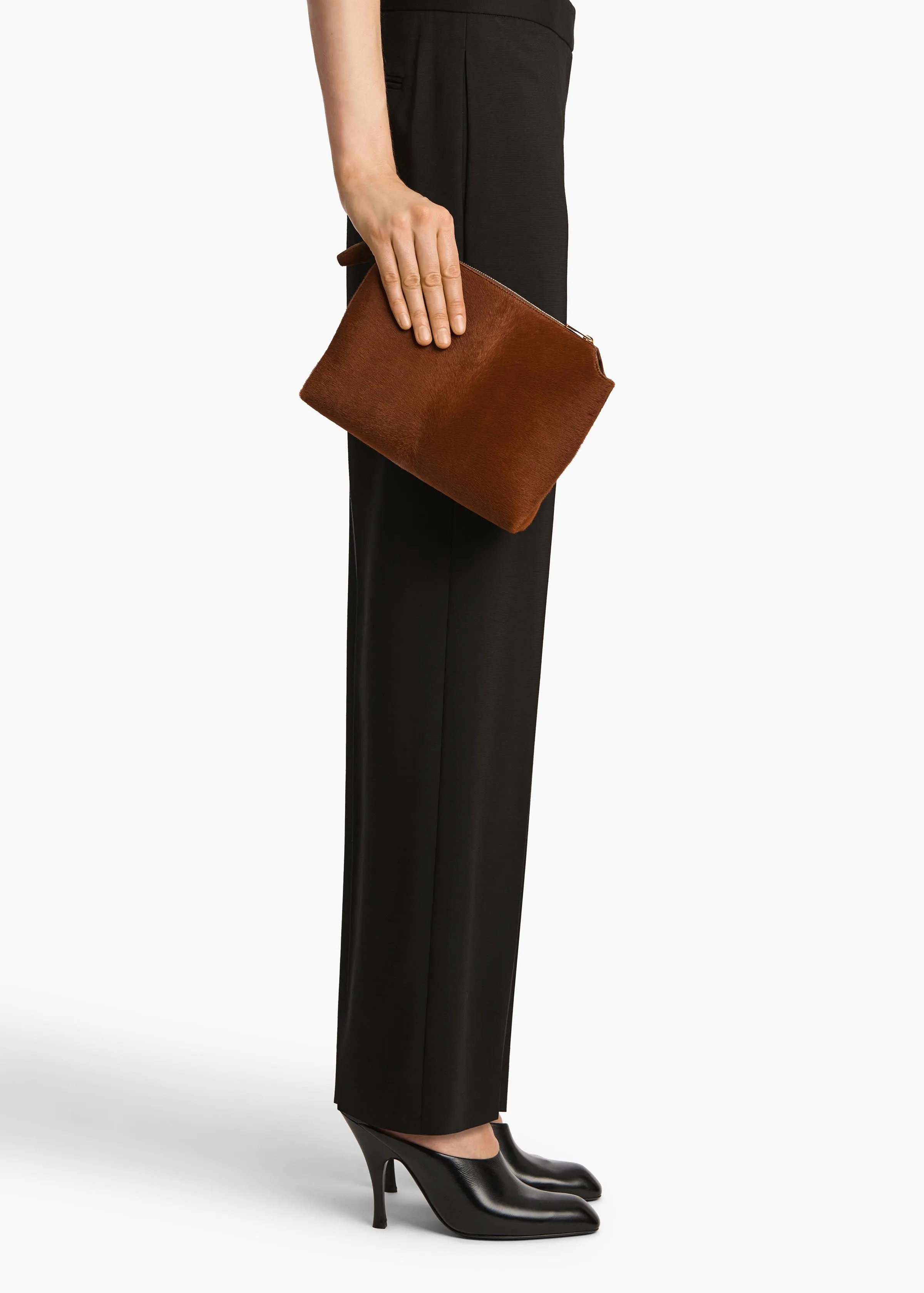 Lina Crossbody Bag in Rust Haircalf sold by KHAITE product image thumbnail 5