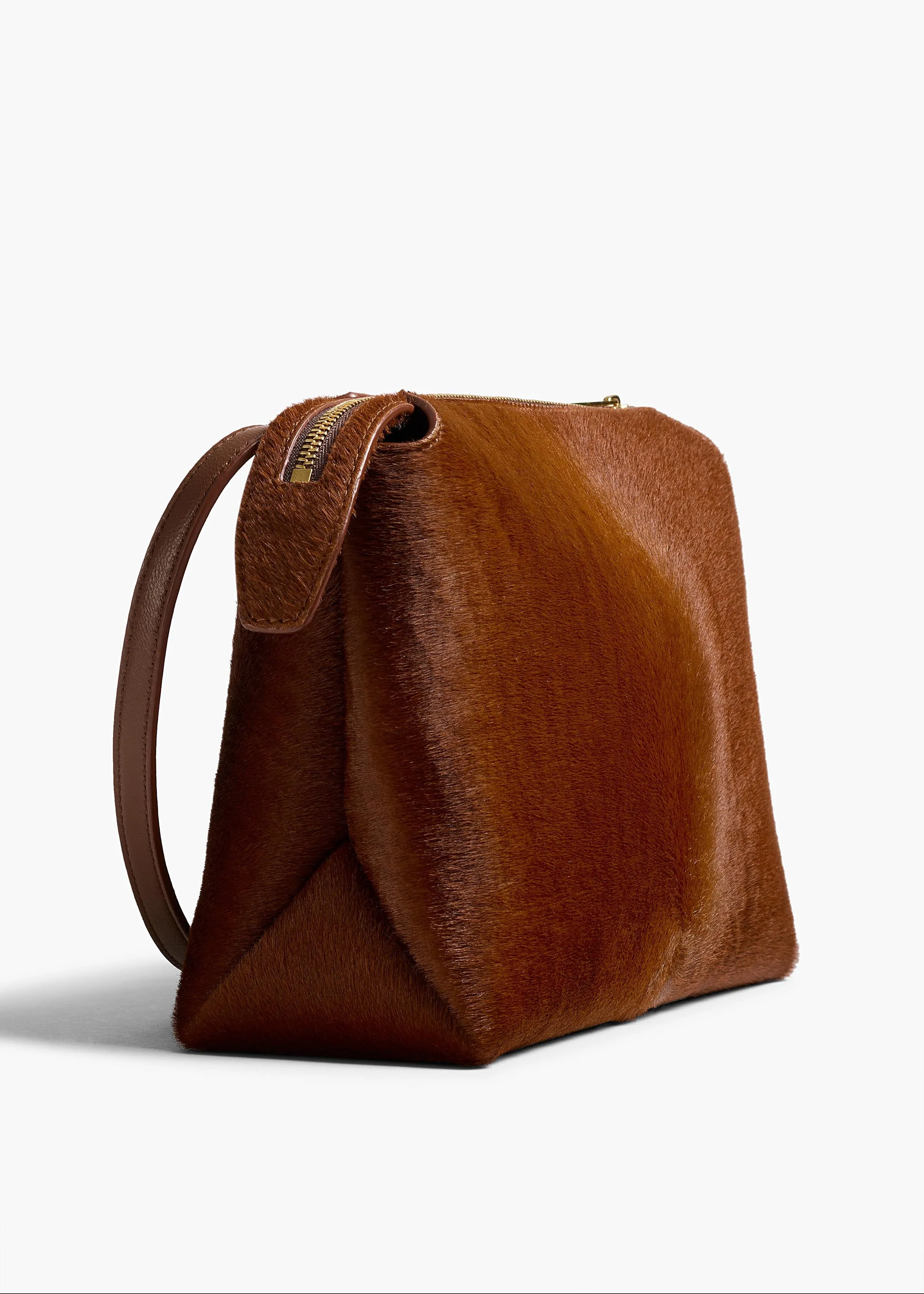 Lina Crossbody Bag in Rust Haircalf sold by KHAITE product image thumbnail 3