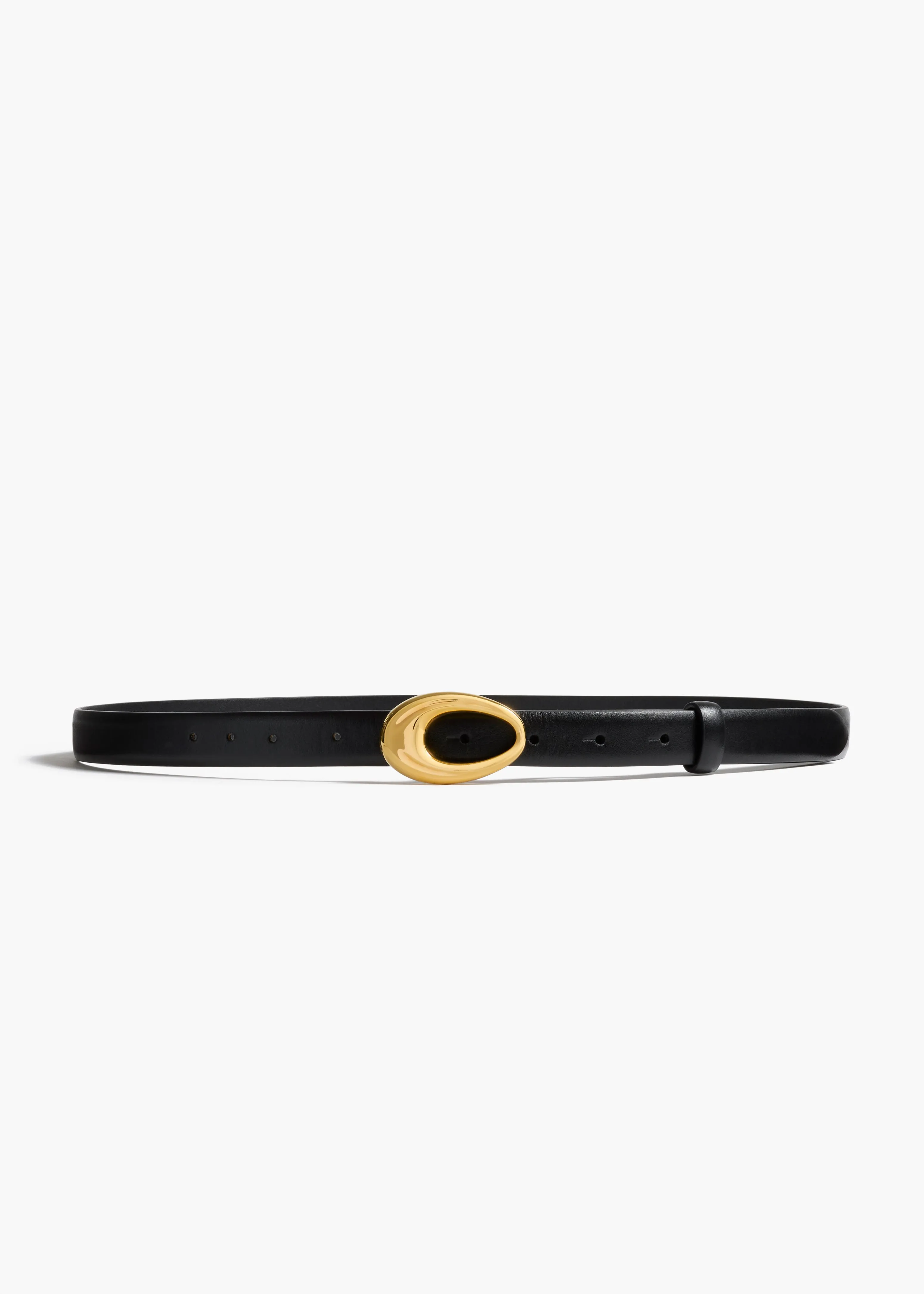 Olivia Belt in Black Leather with Gold sold by KHAITE