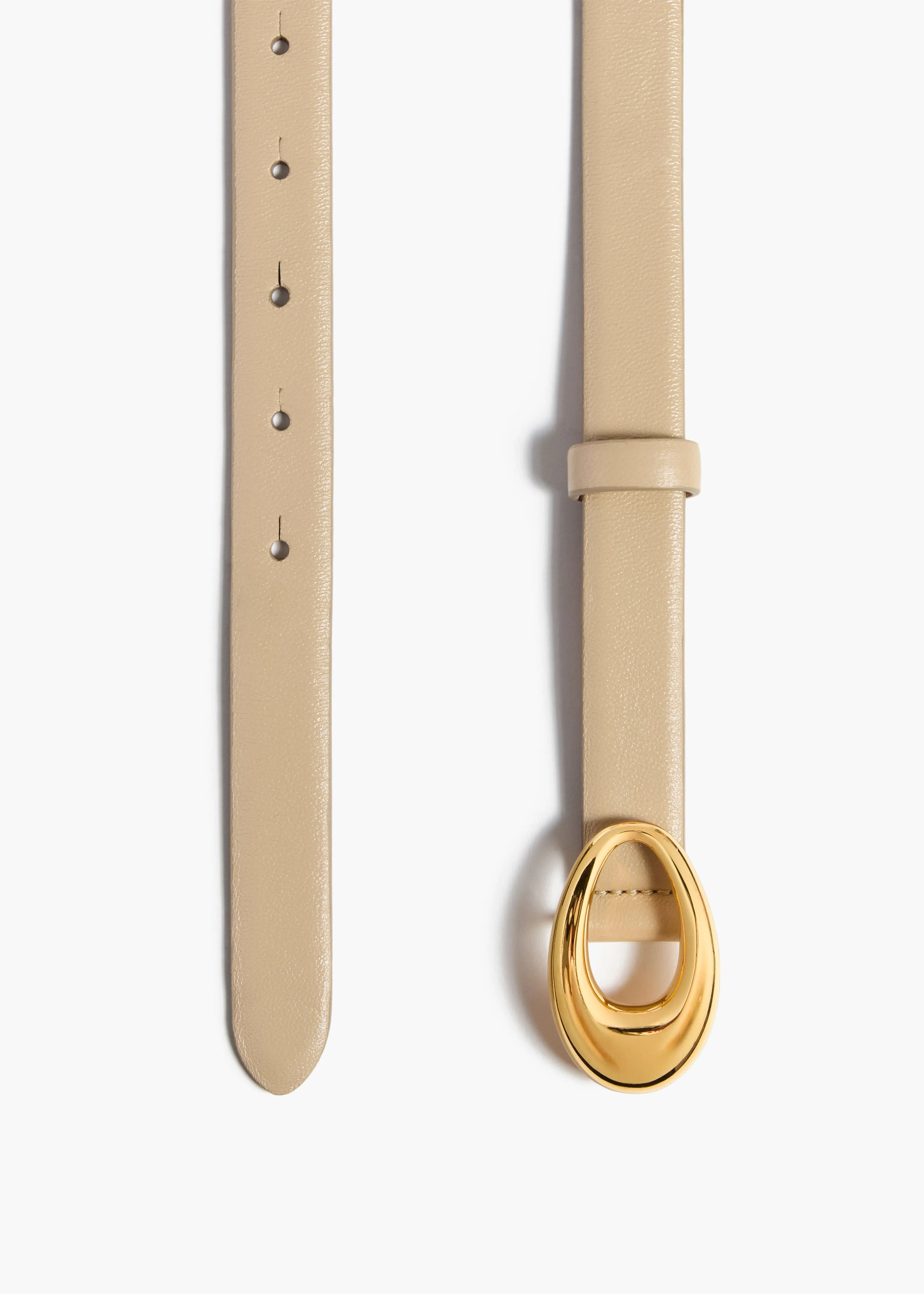 Olivia Belt in Beige Leather with Gold sold by KHAITE product image thumbnail 2
