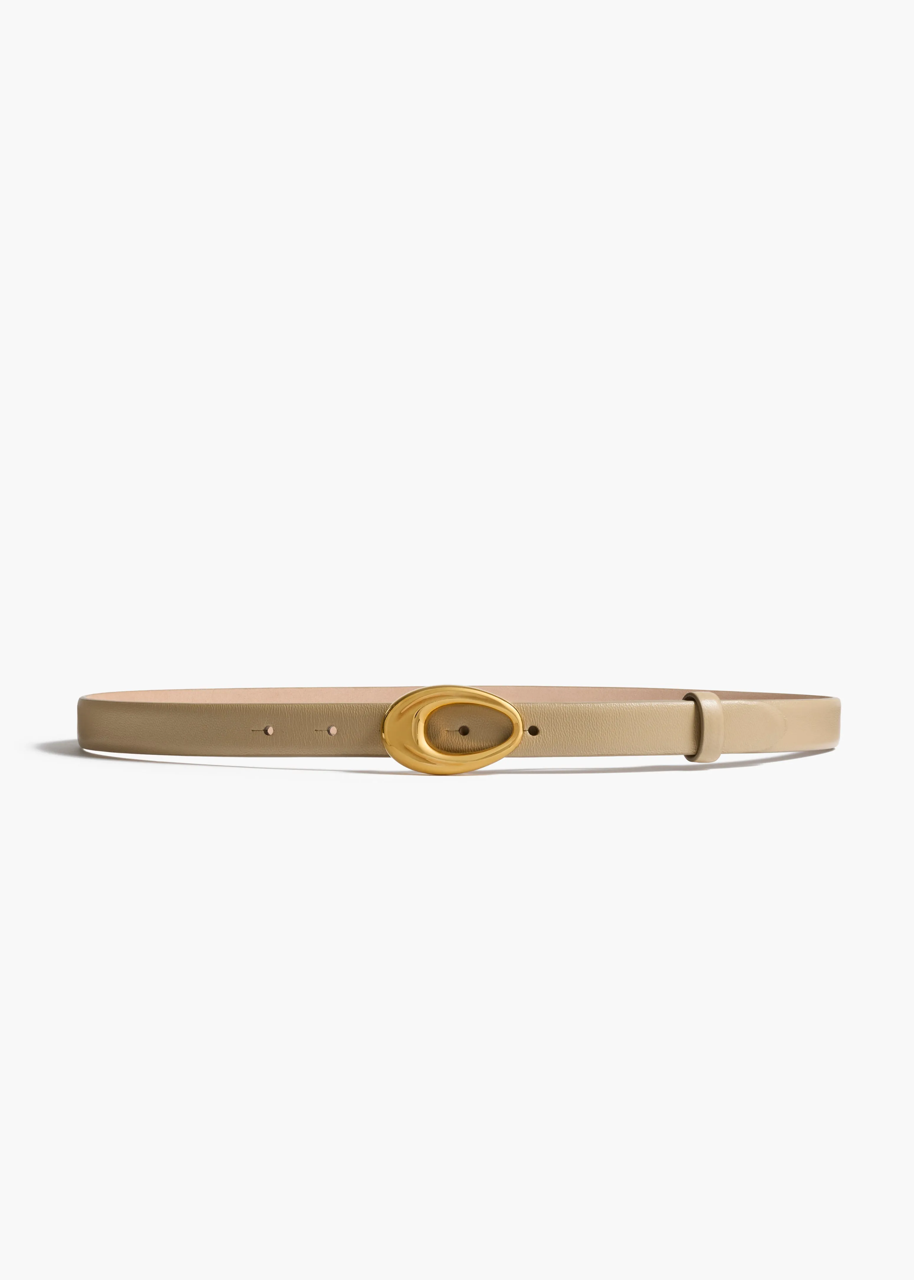 Olivia Belt in Beige Leather with Gold sold by KHAITE