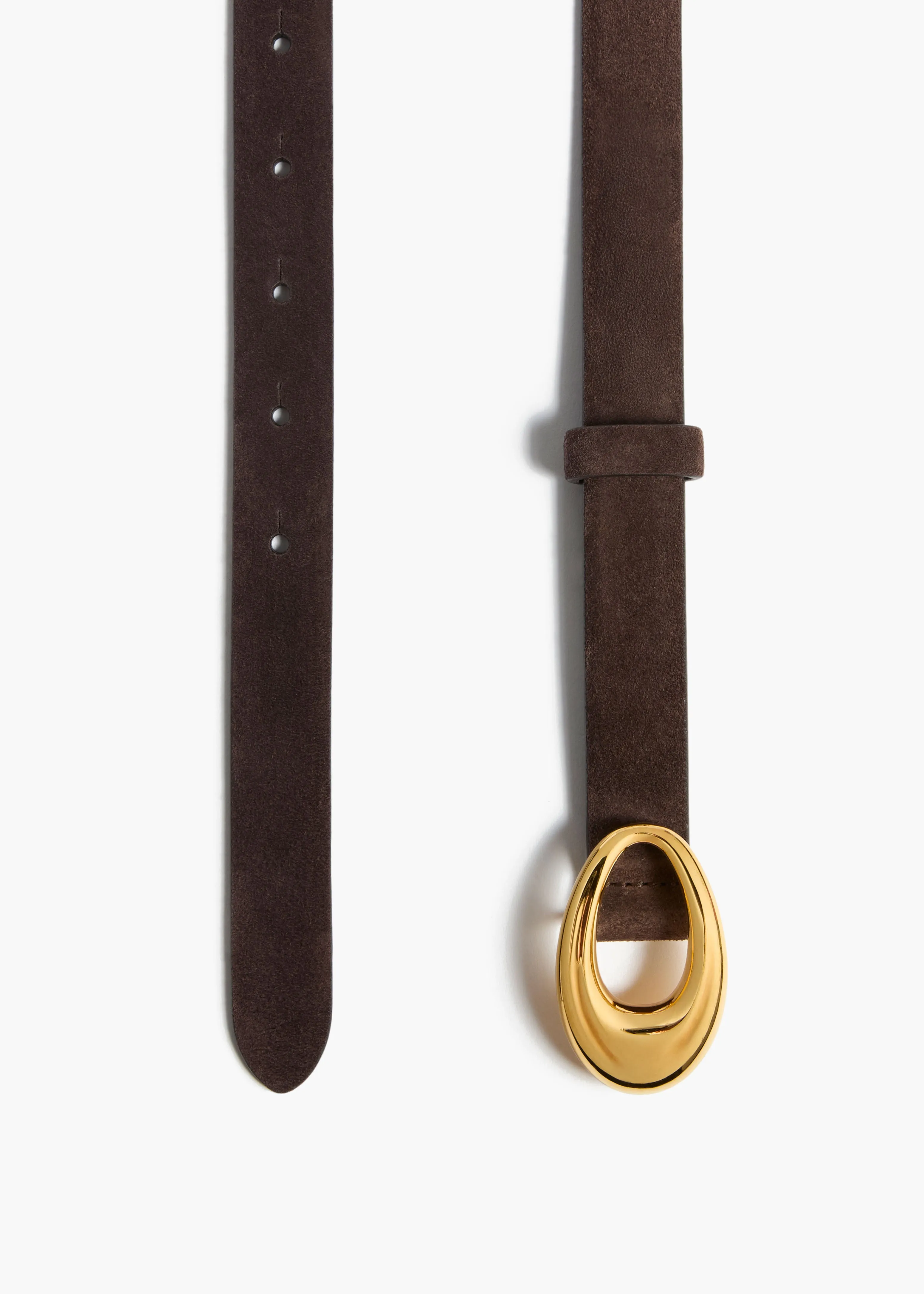 Olivia Belt in Umber Suede with Gold sold by KHAITE product image thumbnail 2