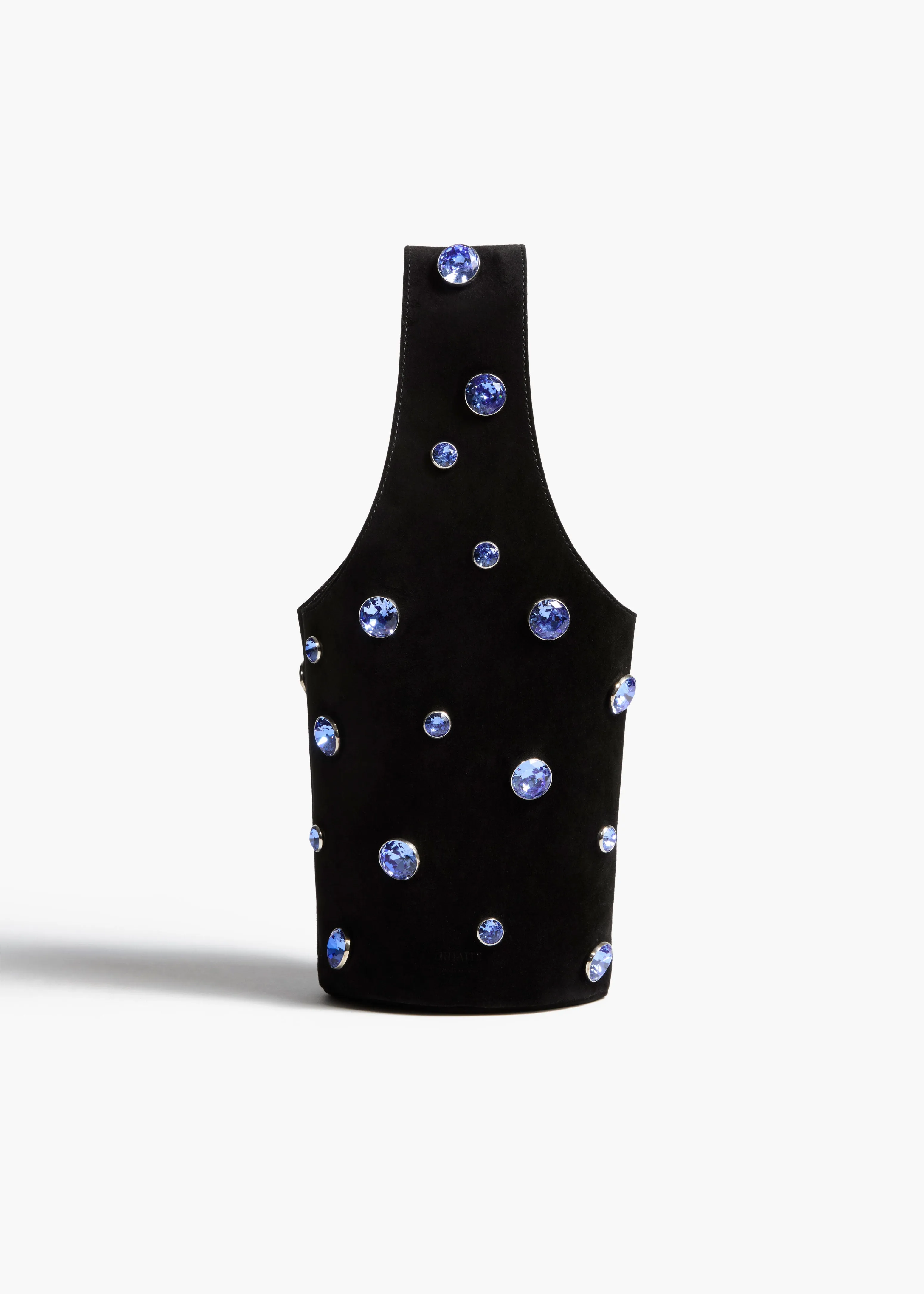 Livia Bag in Black Suede with Midnight Crystals sold by KHAITE