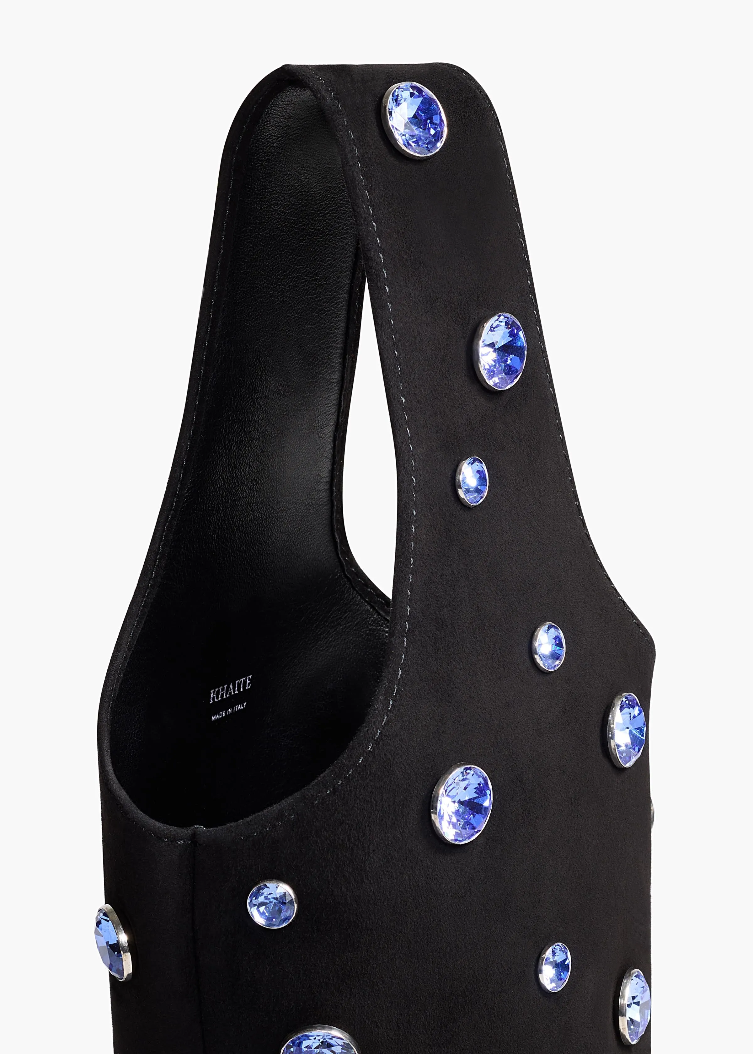 Livia Bag in Black Suede with Midnight Crystals sold by KHAITE product image thumbnail 3