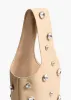 Livia Bag in Powder Suede with Clear Crystals sold by KHAITE
