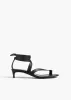 Aimee Kitten Heel Sandal in Black Leather sold by KHAITE