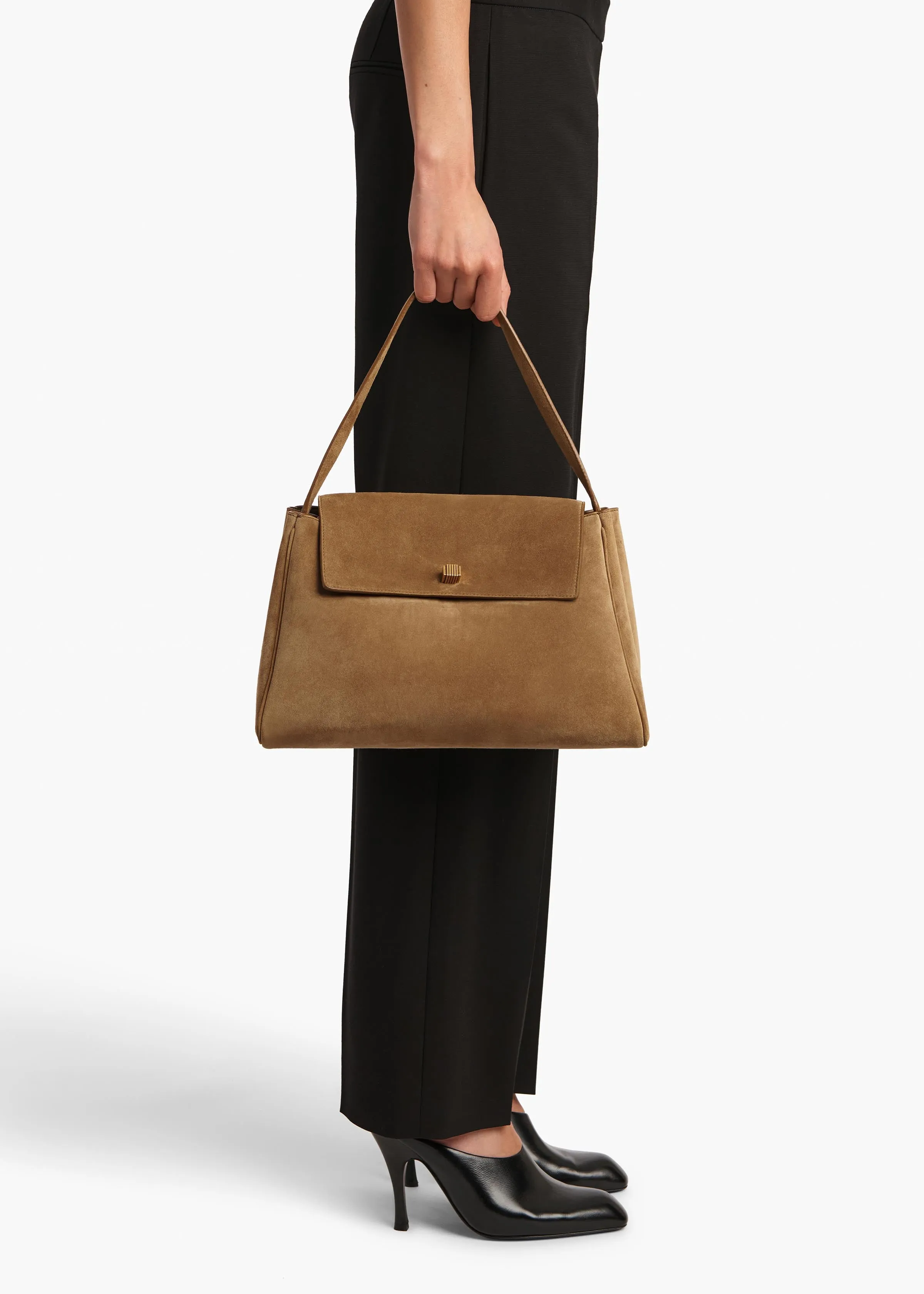 Audrey Top Handle Bag in Mud Suede sold by KHAITE product image thumbnail 5